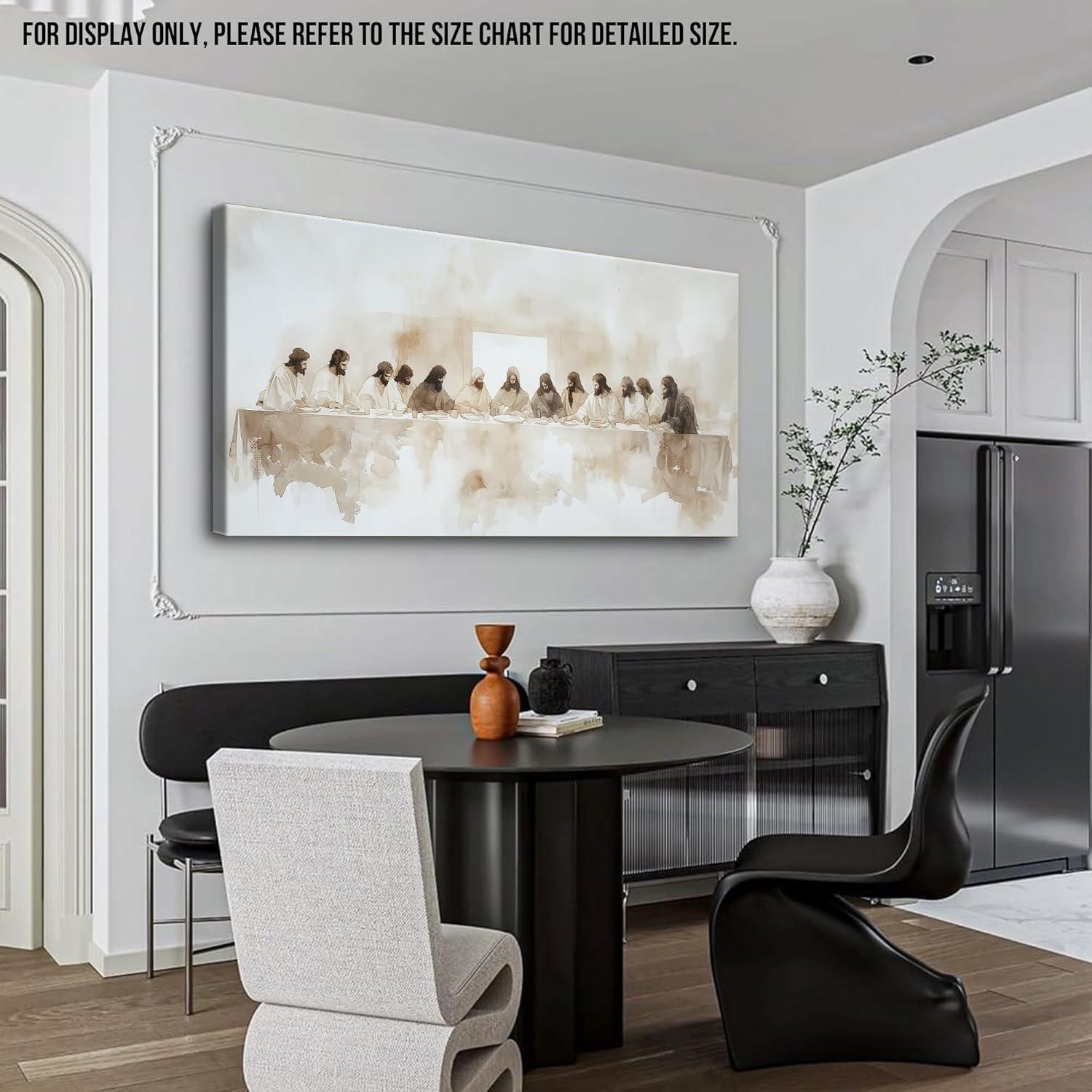 Why We Love Hzddty's Last Supper Canvas for Our Dining Room Walls