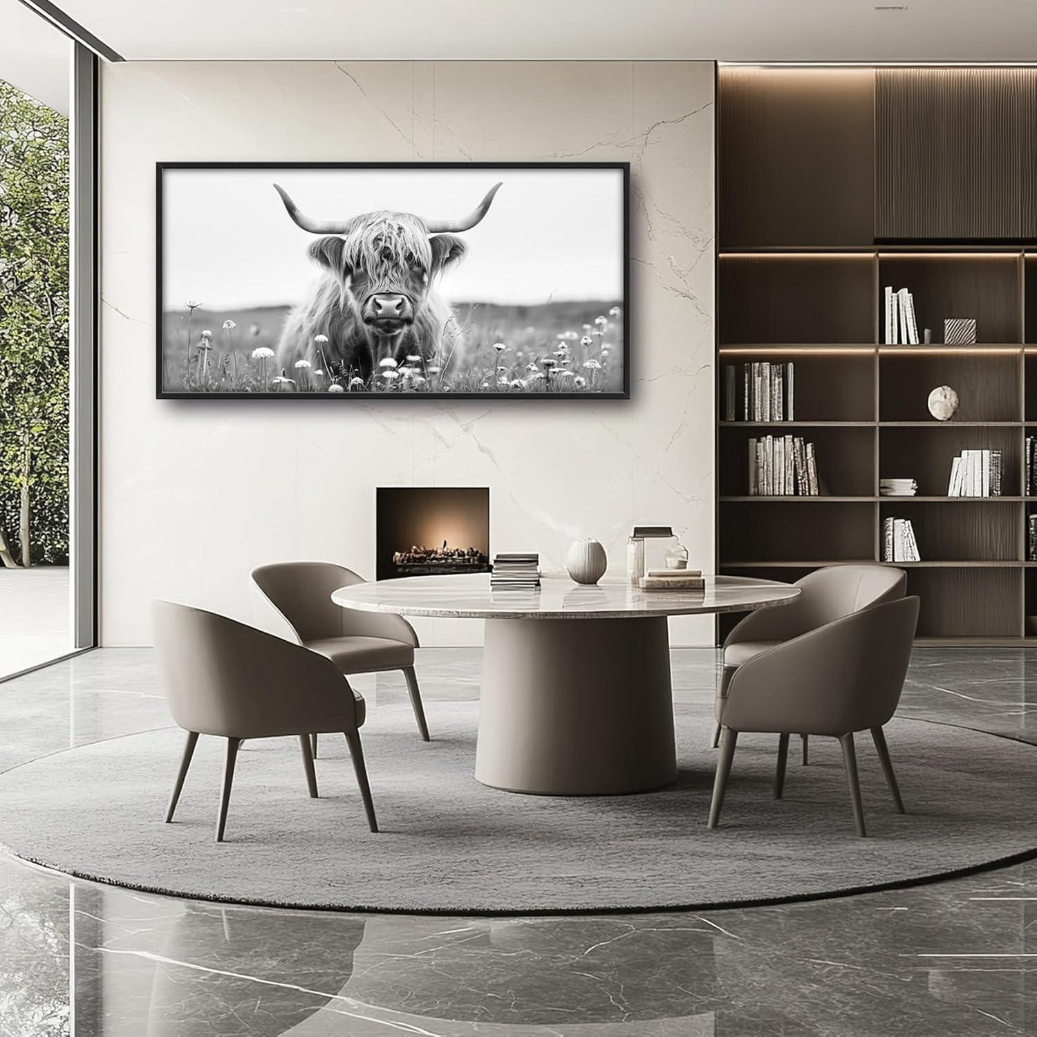 Our Review: Stunning Highland Cow Canvas Art for living Rooms