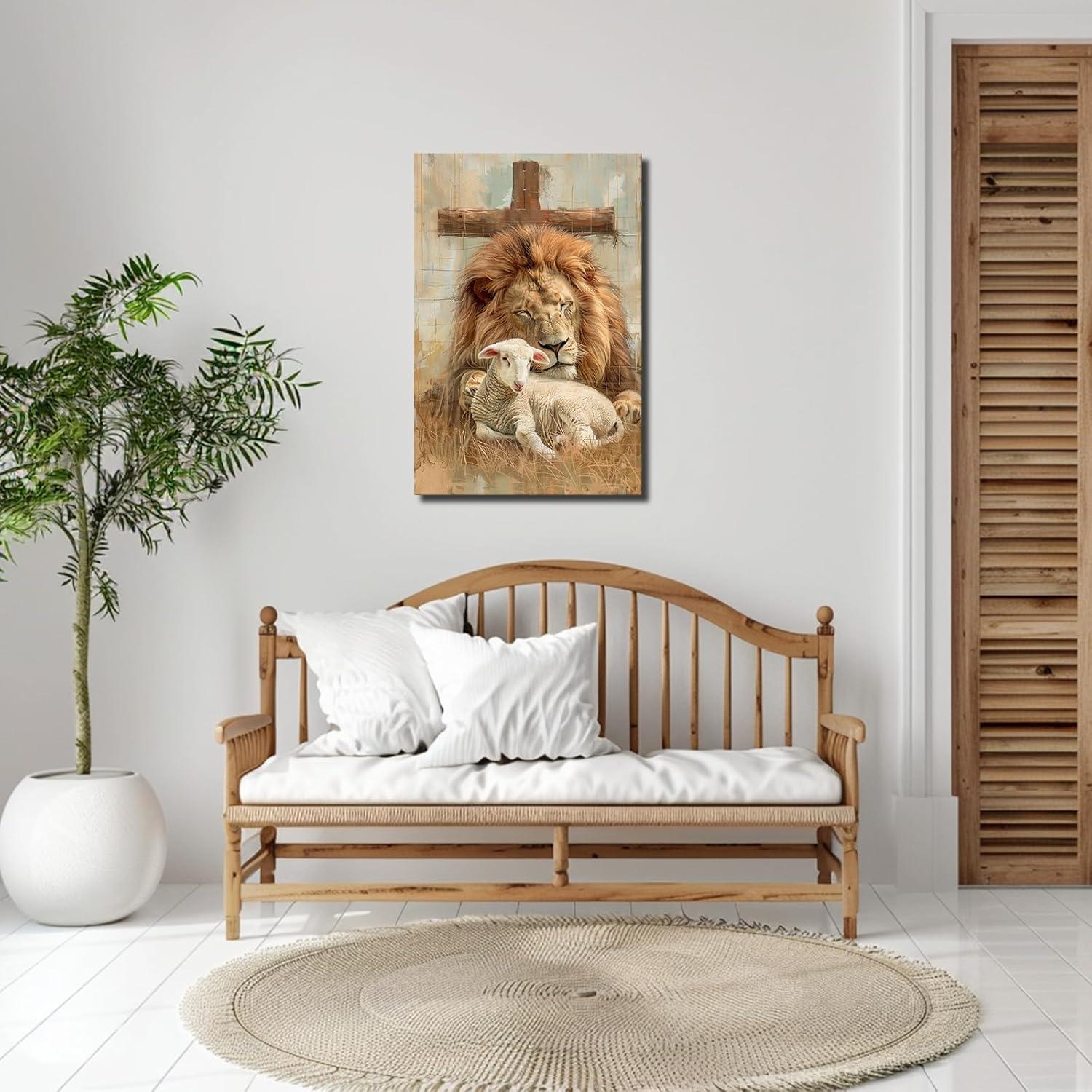 Our Review of‍ SWQYLB lion and Lamb Christian Wall Art