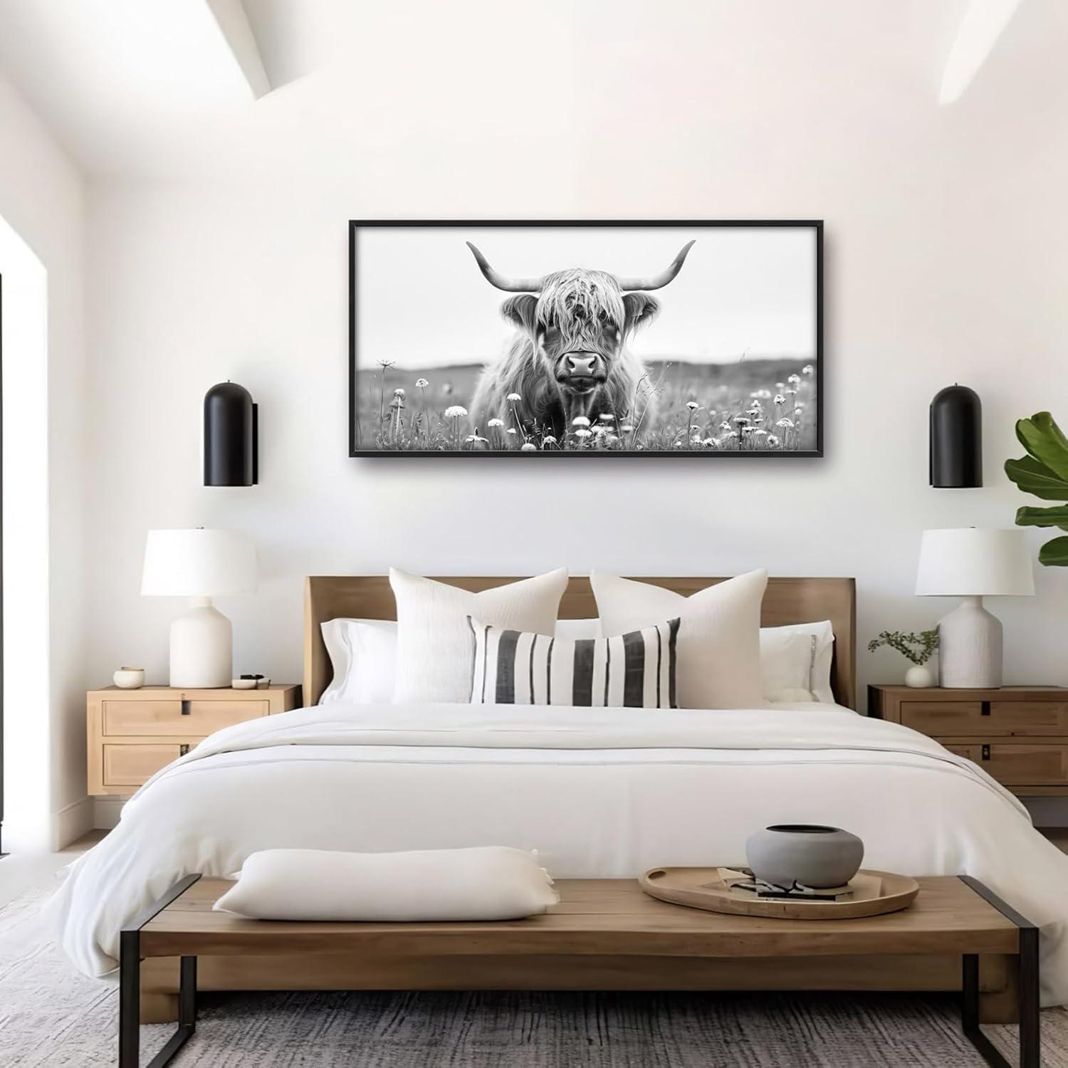 our Review: Stunning Highland Cow Canvas Art for Living Rooms