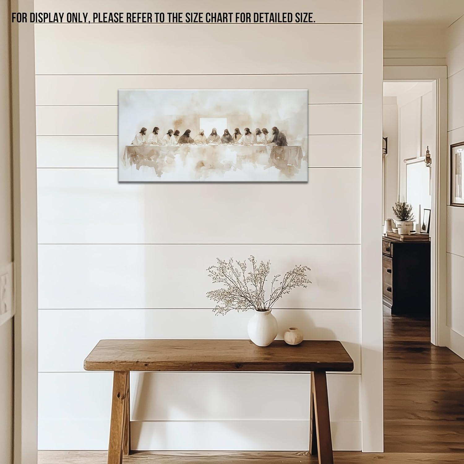 Why we Love Hzddty's Last Supper Canvas for Our Dining Room walls