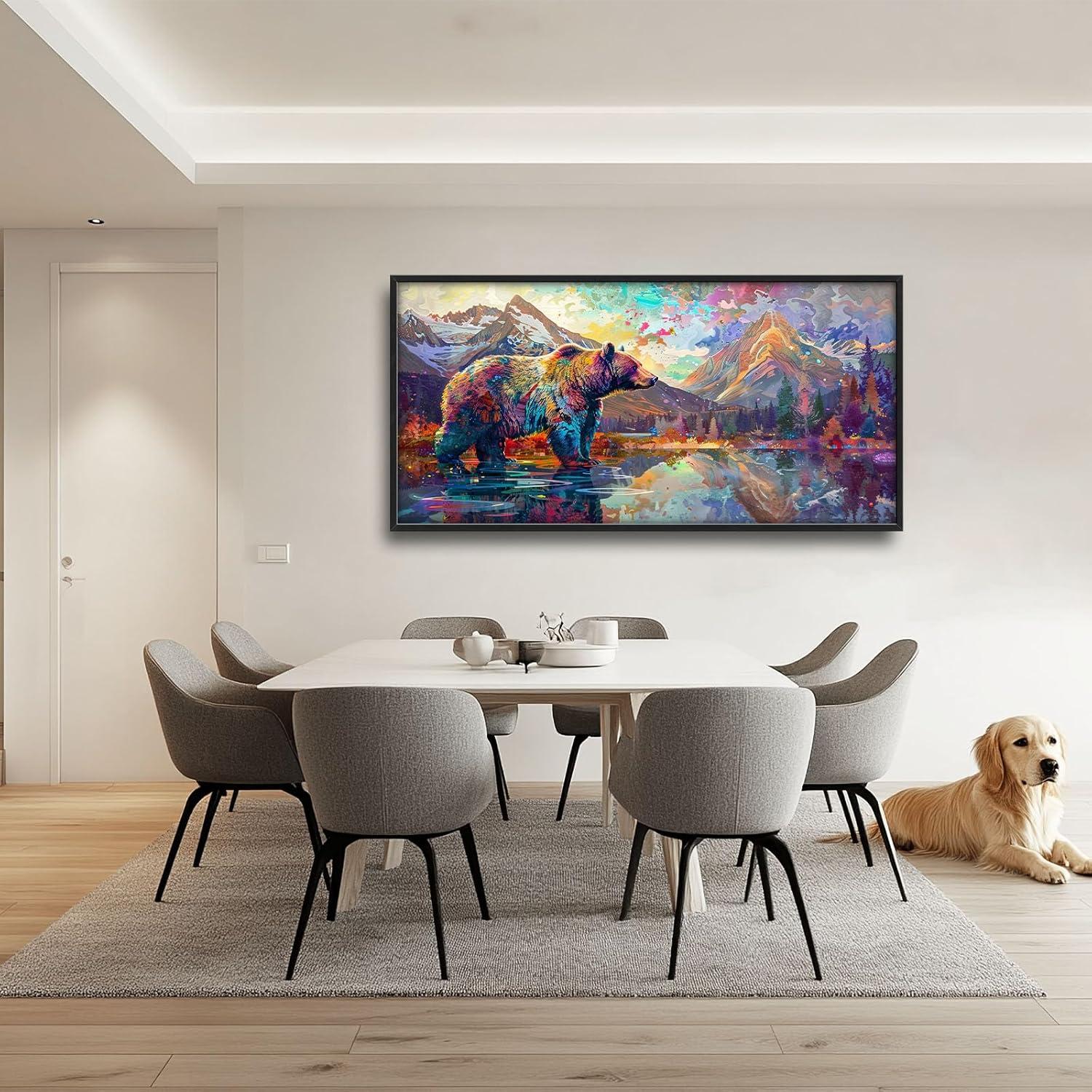 Our Review of the Bear Large Wall Art: Stunning Modern Mountain Decor