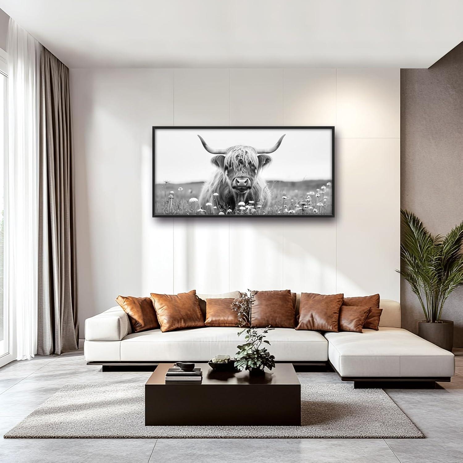 Our Review: Stunning Highland Cow Canvas Art for Living Rooms