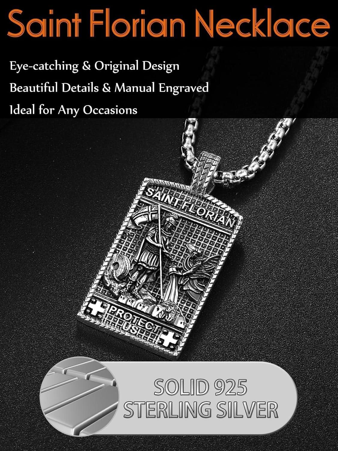 Why We​ love the ⁣925 Sterling Silver Religious Medal Necklace for Men