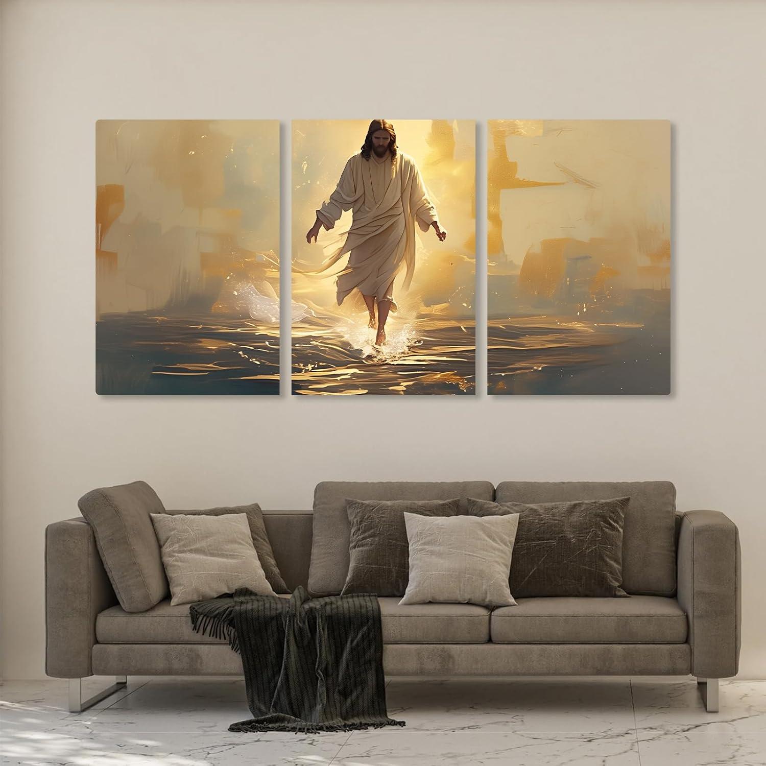 Our Review of WithHope's Jesus Walking on Water 3-Piece Canvas Art