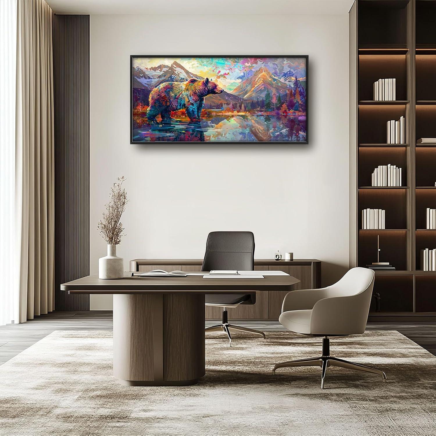 Our Review of the Bear Large Wall art: Stunning Modern Mountain Decor