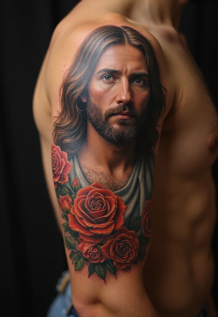 10 Stunning Jesus Face Tattoos That Will Inspire Your Faith Journey! - 1. The Classic Jesus Portrait 1
