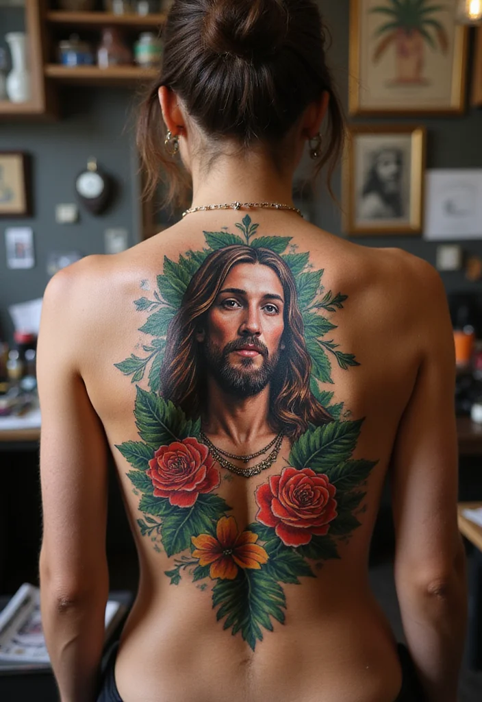 10 Stunning Jesus Face Tattoos That Will Inspire Your Faith Journey! - 3. Neo-Traditional Jesus Tattoos 1