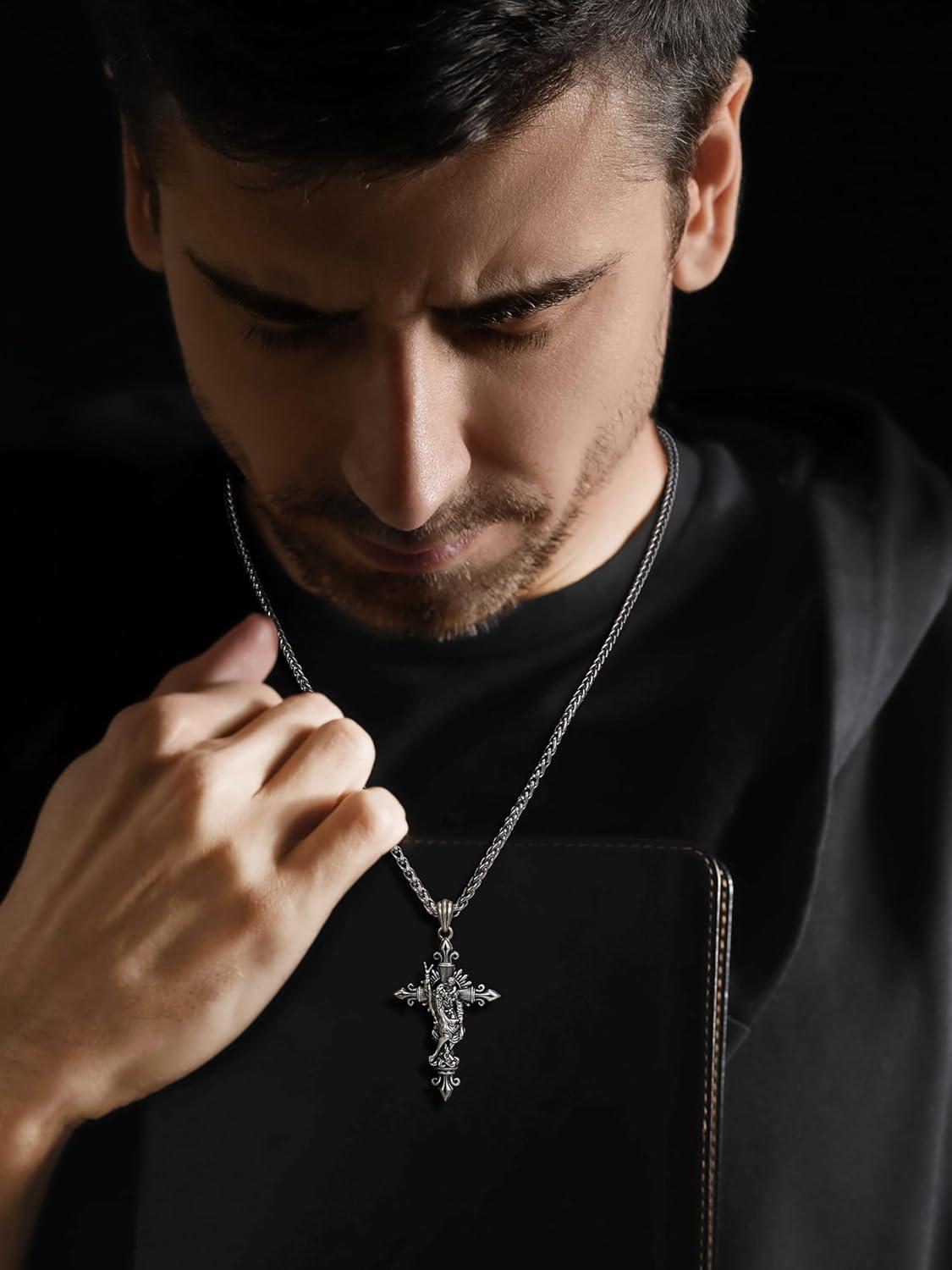 Our‌ Review of the NORBU 925 sterling Silver Saint Necklace for Men