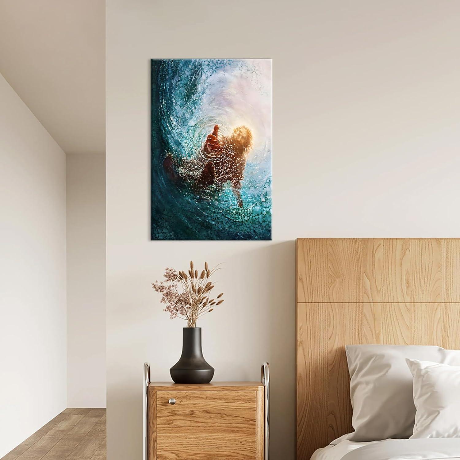 Why We Love the Jesus Saving Peter Canvas Wall Art for our Home