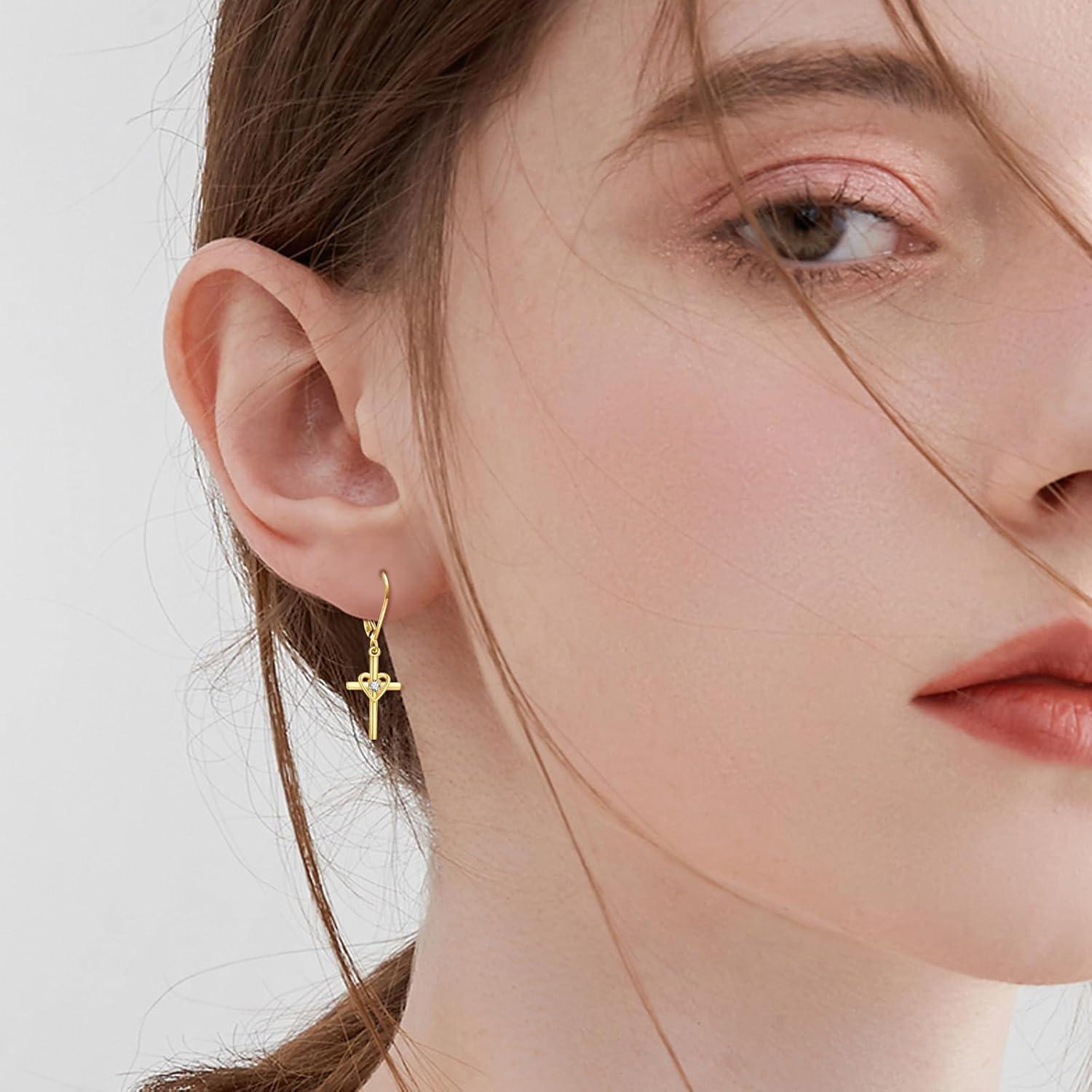 Our Honest Review of KECHO 14K Gold Cross leverback Earrings