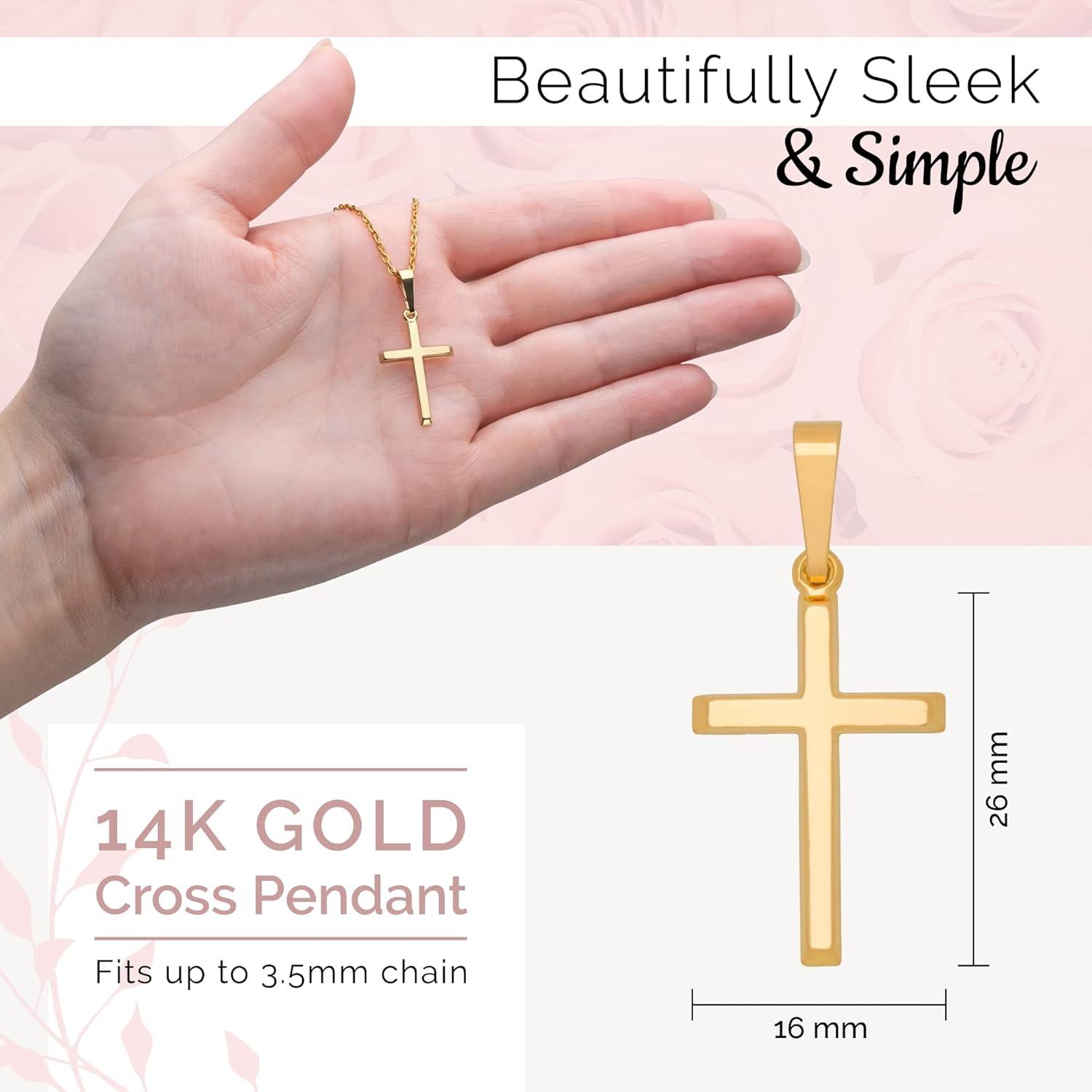 Discovering Elegance: Our Review of MAZZERI 14k Gold Cross Pendant