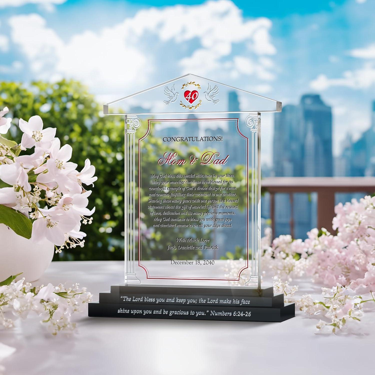 our Honest Review: Personalized 40th anniversary ‌Crystal Gift for parents
