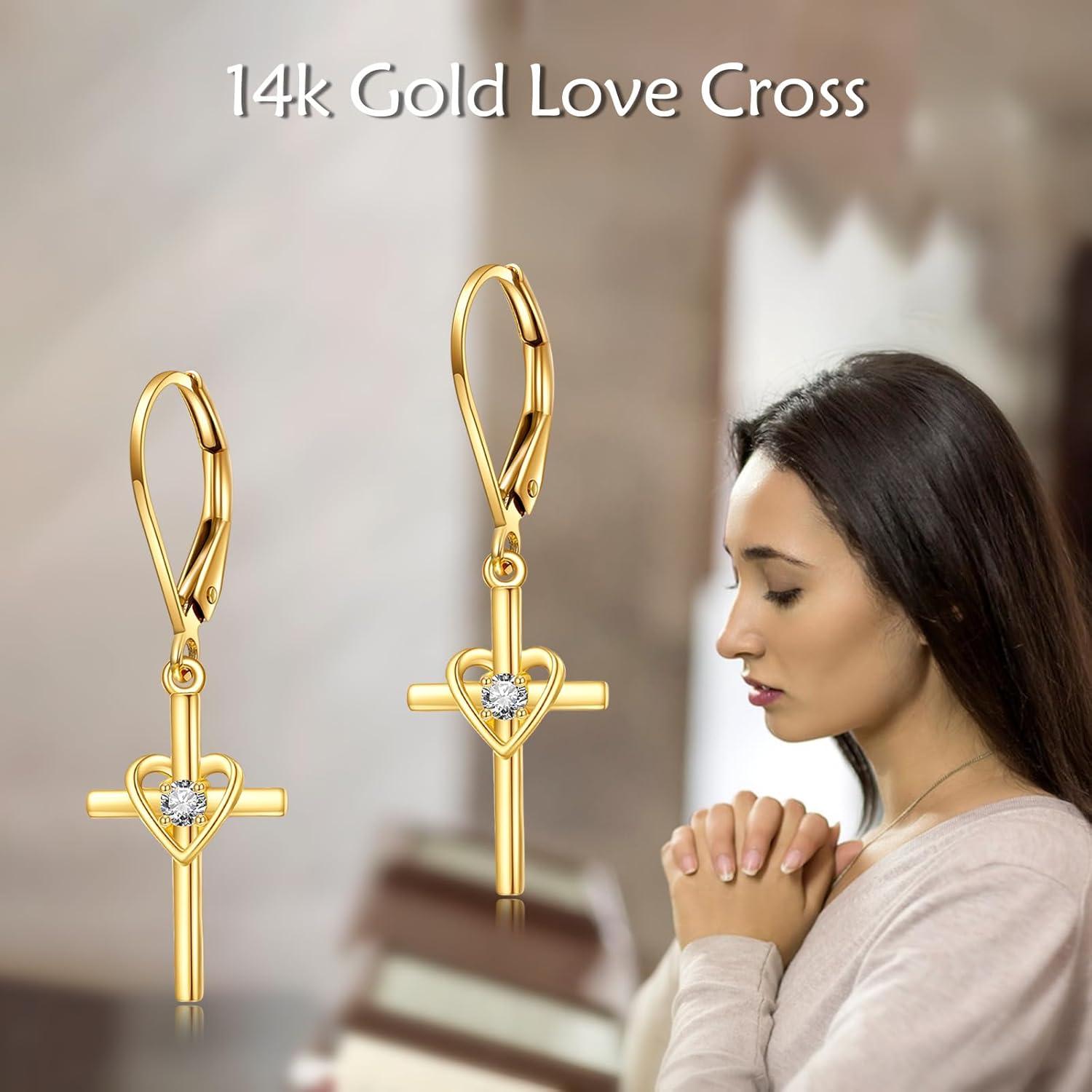 Our Honest Review of KECHO 14K Gold Cross Leverback Earrings