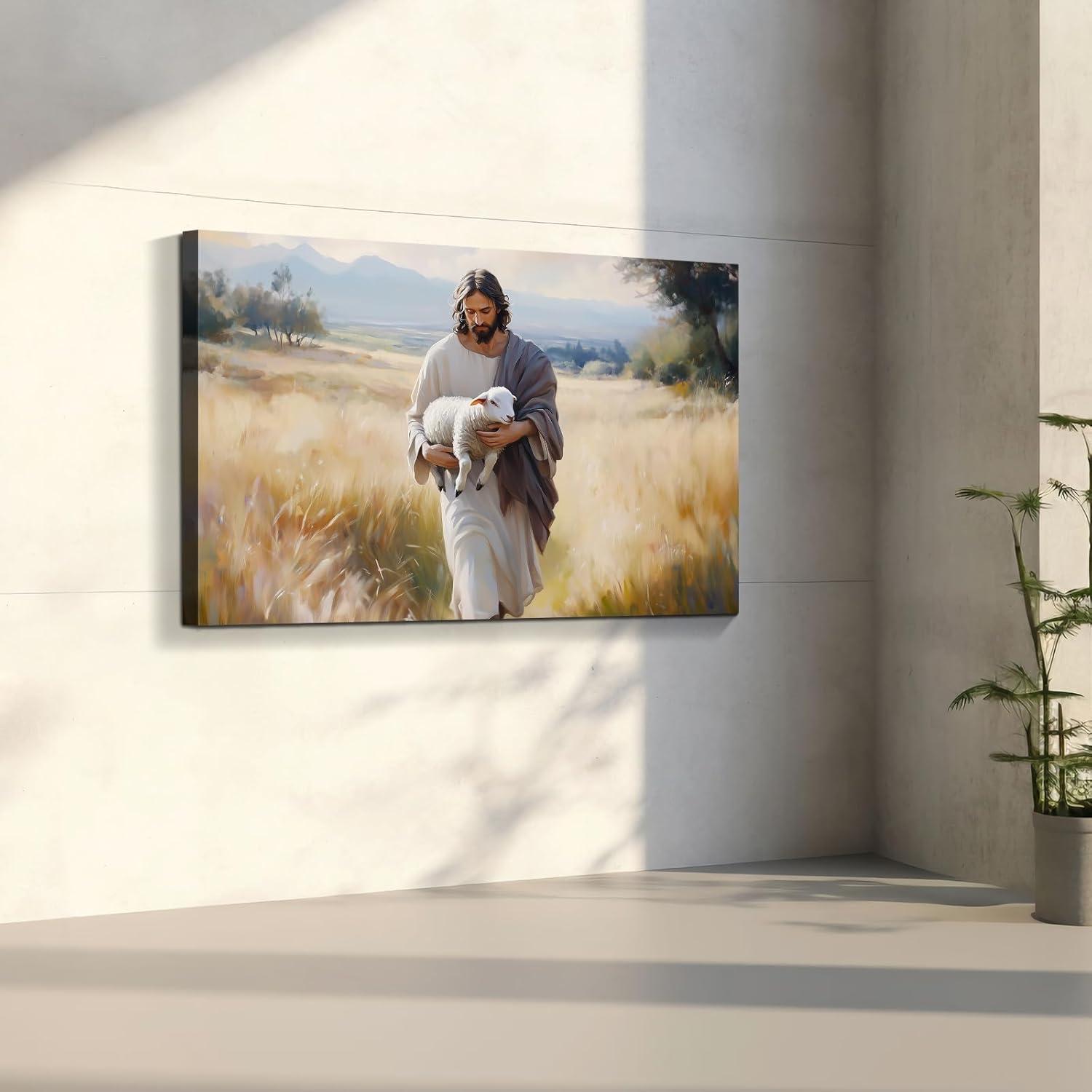Our Review of Wewejia's Jesus and Lamb 48x36 Inch Canvas Art