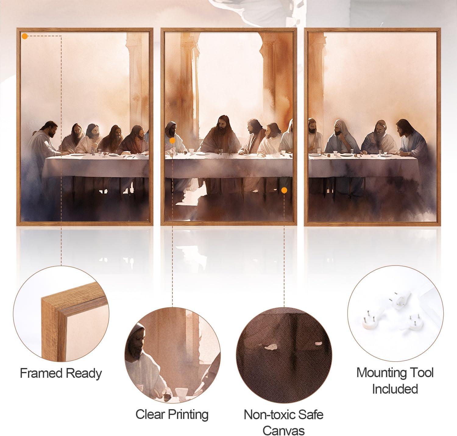 Our review of Aurlan Last Supper 3PCS Boho Christian Wall Art