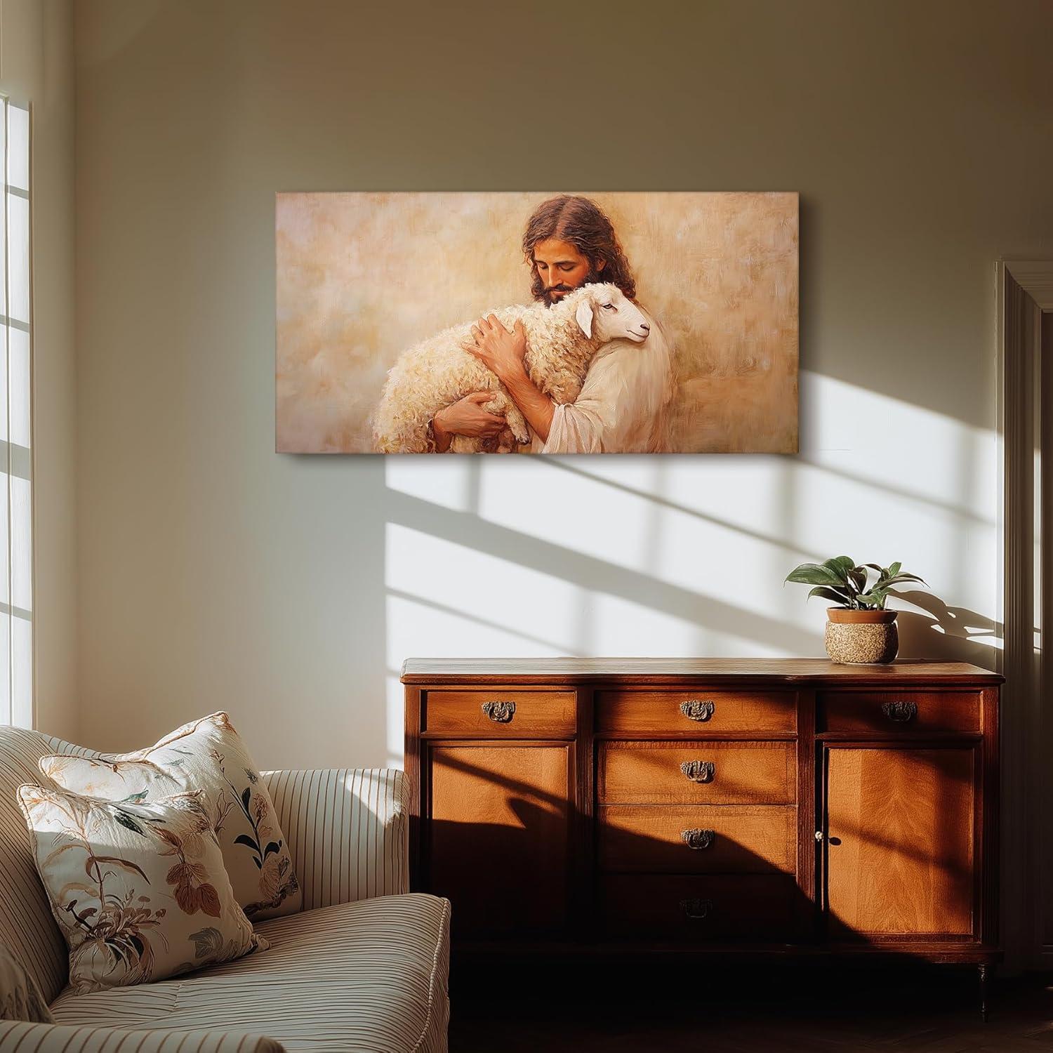 Discovering Serenity: Our Review of SERIMINO Jesus & Lamb Wall Art