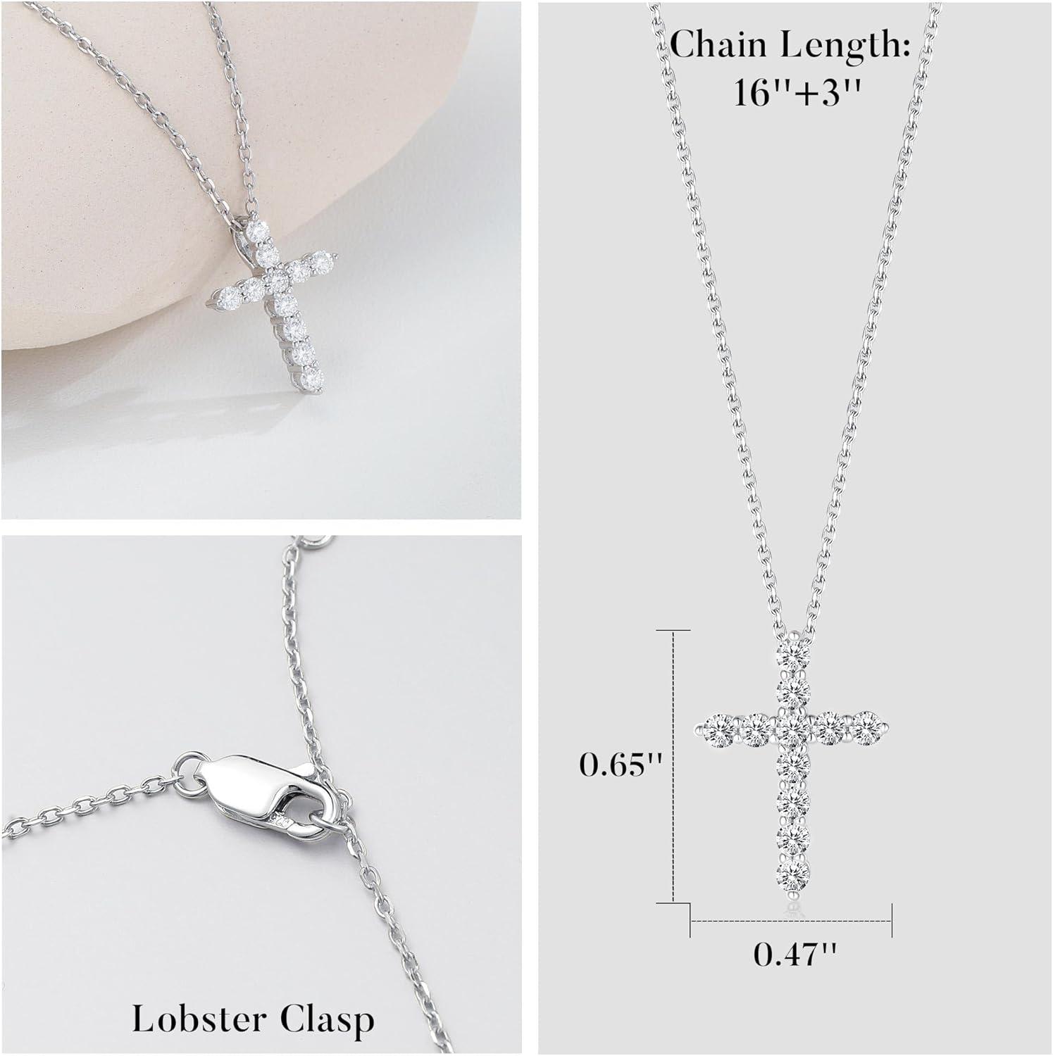 Our Honest Review: MOOSEA Dainty Moissanite Cross Necklace for Women