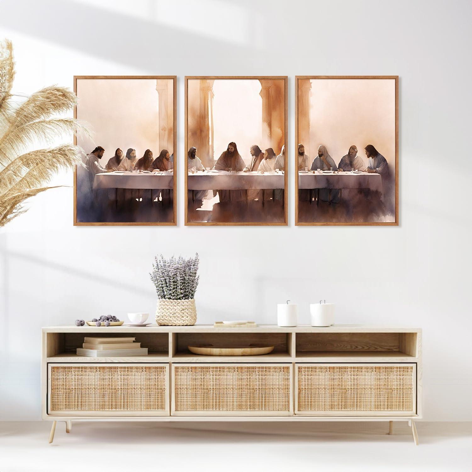 Our Review of Aurlan Last Supper 3PCS Boho Christian wall Art