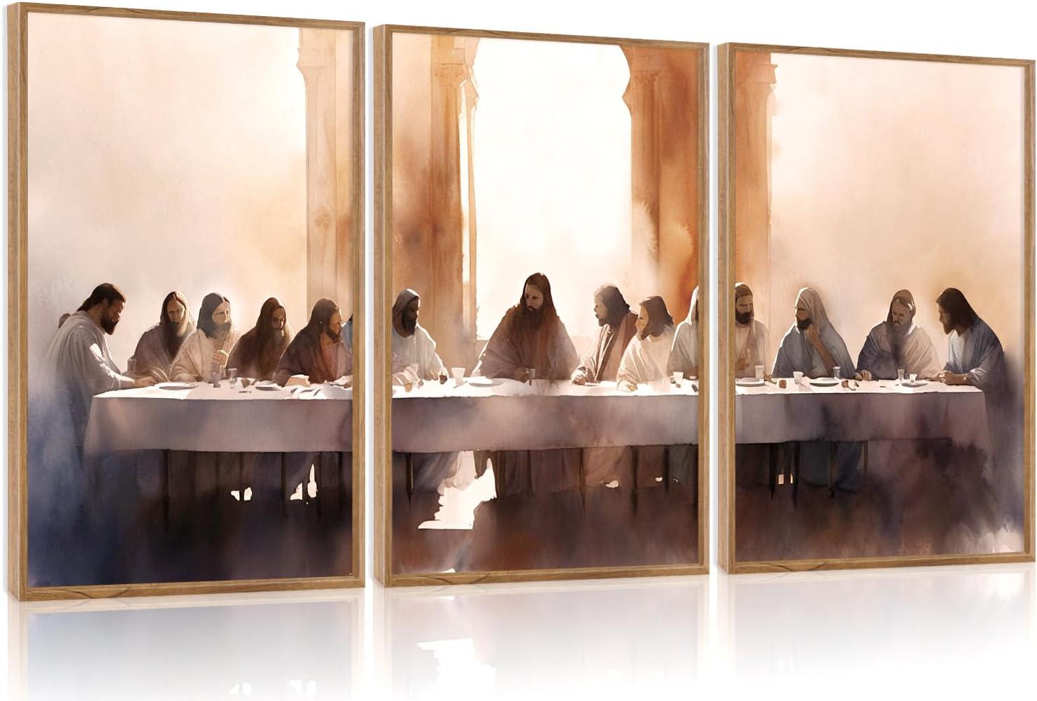 Our Review of Aurlan Last Supper 3PCS Boho Christian Wall Art