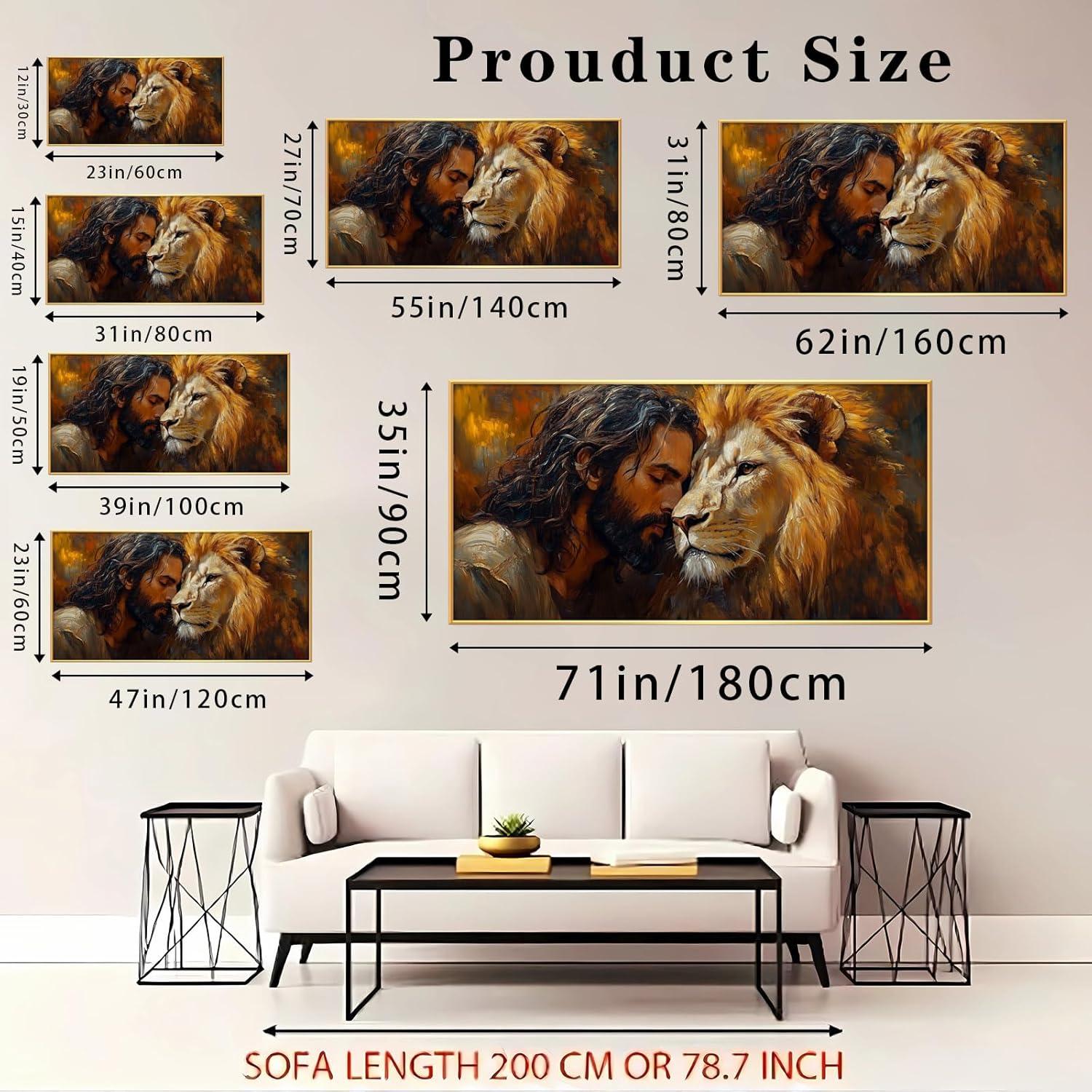 Our Review of Jesus and the Lion canvas Wall art: Elegant & Inspiring