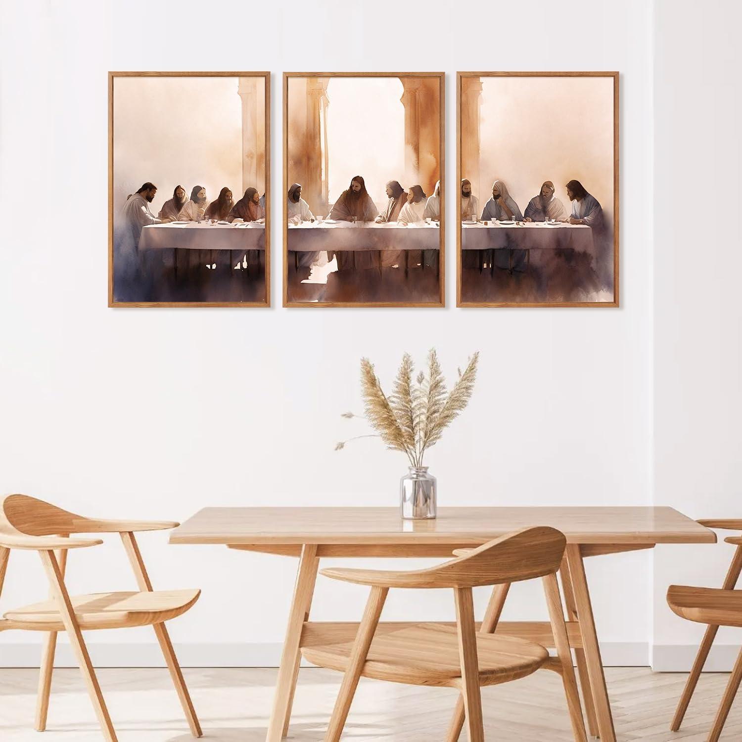 Our Review of Aurlan Last Supper 3PCS Boho Christian Wall Art