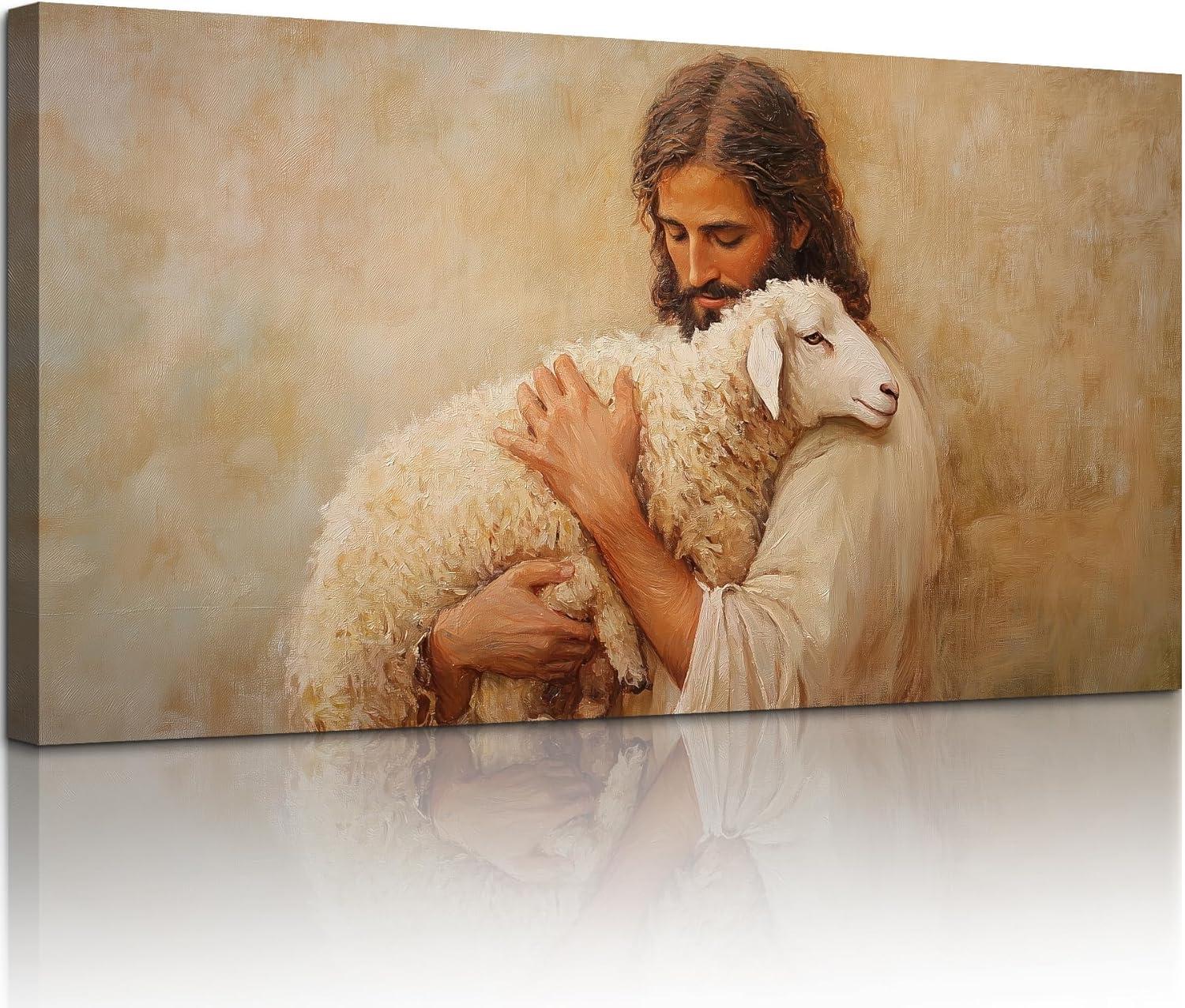 Discovering Serenity: Our Review of SERIMINO Jesus & Lamb Wall Art