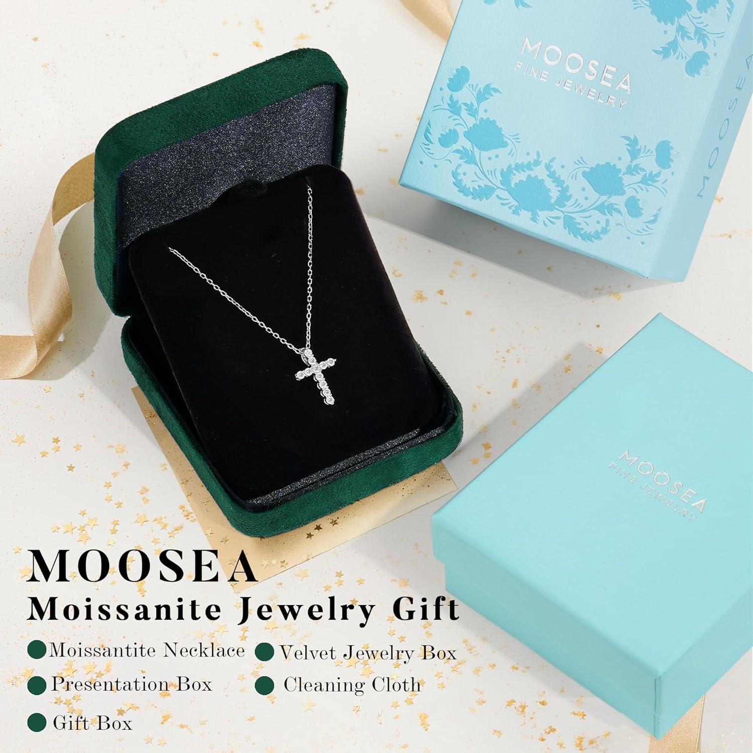 Our Honest Review: MOOSEA Dainty Moissanite Cross Necklace for Women