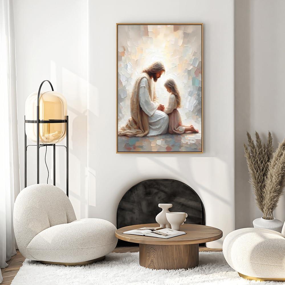 Our Honest Review of Fchen Art's Encouraging⁤ Jesus Prayer Wall ⁣Art