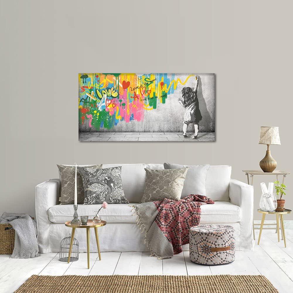 our Take on​ Banksy Style Graffiti Wall Art Canvas Prints