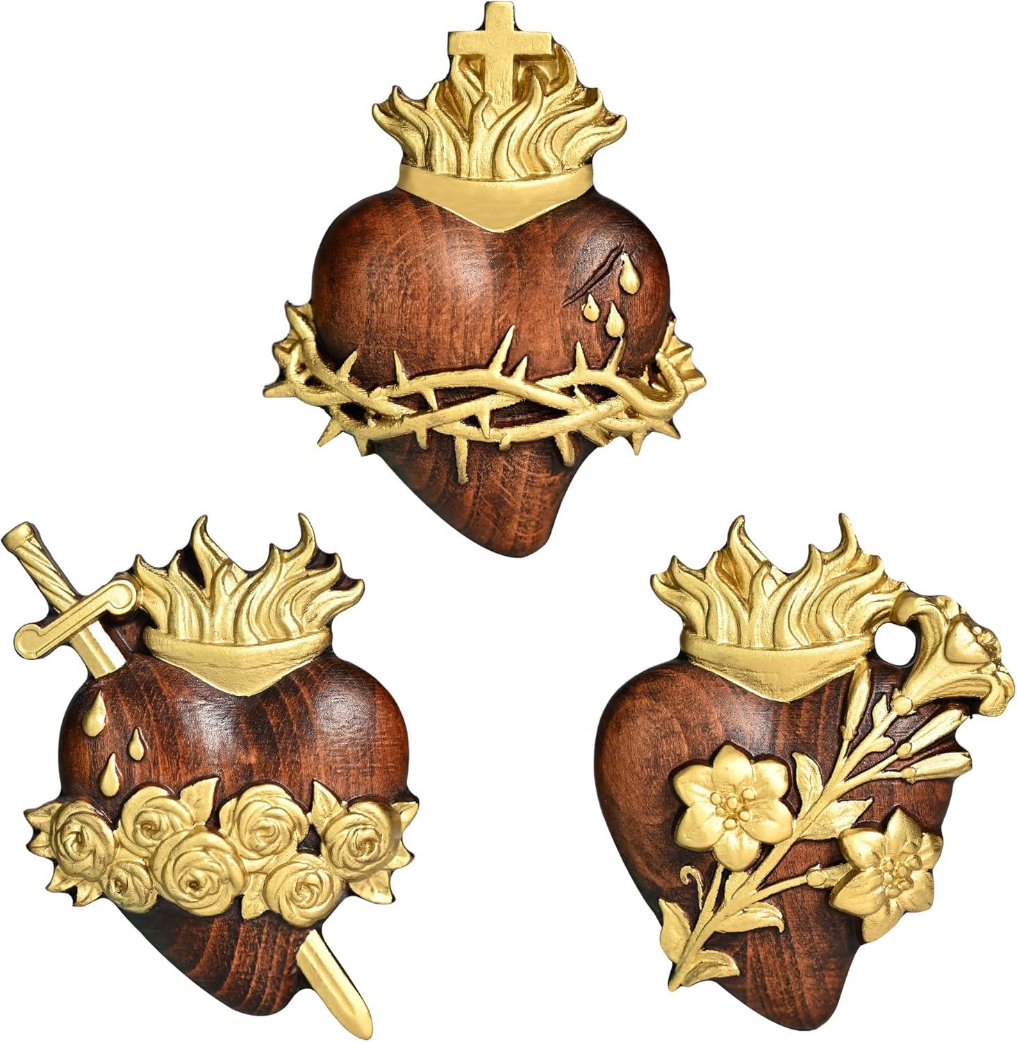 Our Review of bgcarpenter's Handmade three Sacred Hearts Wall Decor