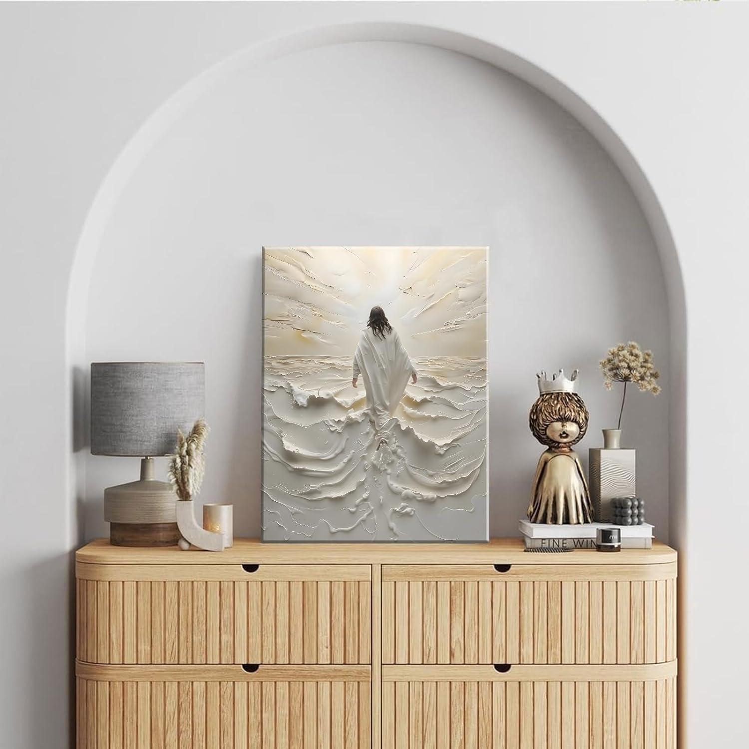 Discovering​ Peace and Faith with Our ⁤Abstract Jesus Wall Art Review