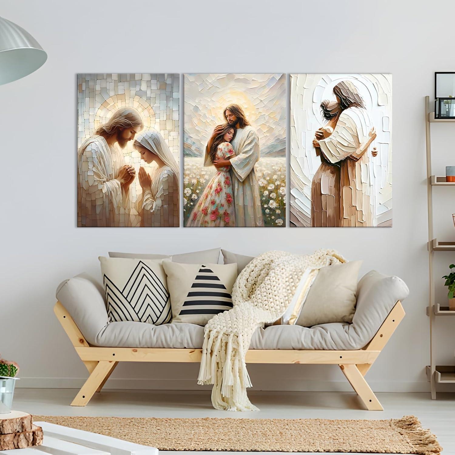Our Review of the Jesus Embrace Canvas Set: Beautiful & Ready to Hang
