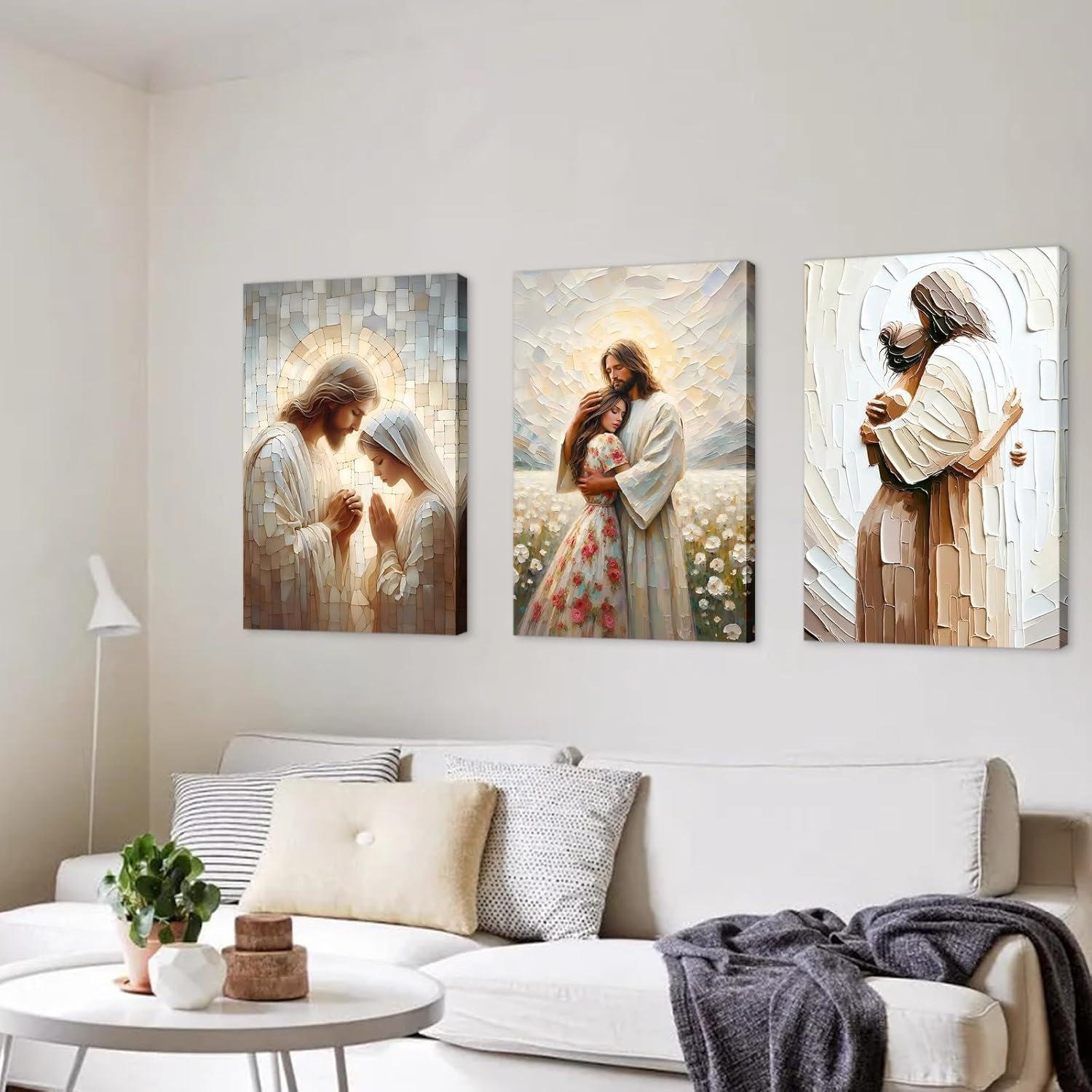Our Review of the Jesus embrace Canvas Set: Beautiful & Ready to Hang