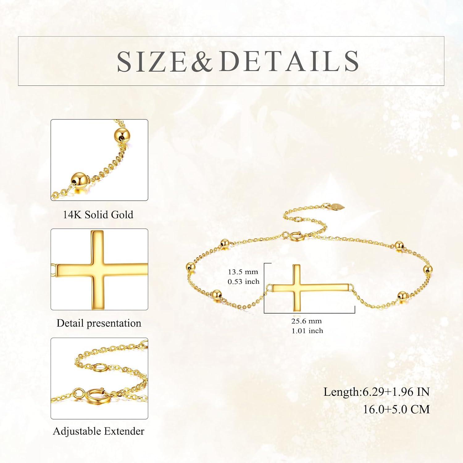Our Honest Take‍ on the KECHO‌ 14k Gold Cross Bracelet for Women