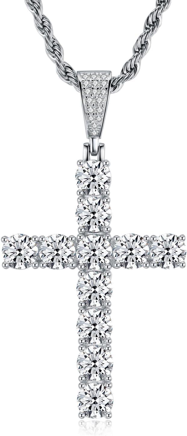 Our Honest Review: Moissanite Cross Pendant Necklace in 18K White Gold