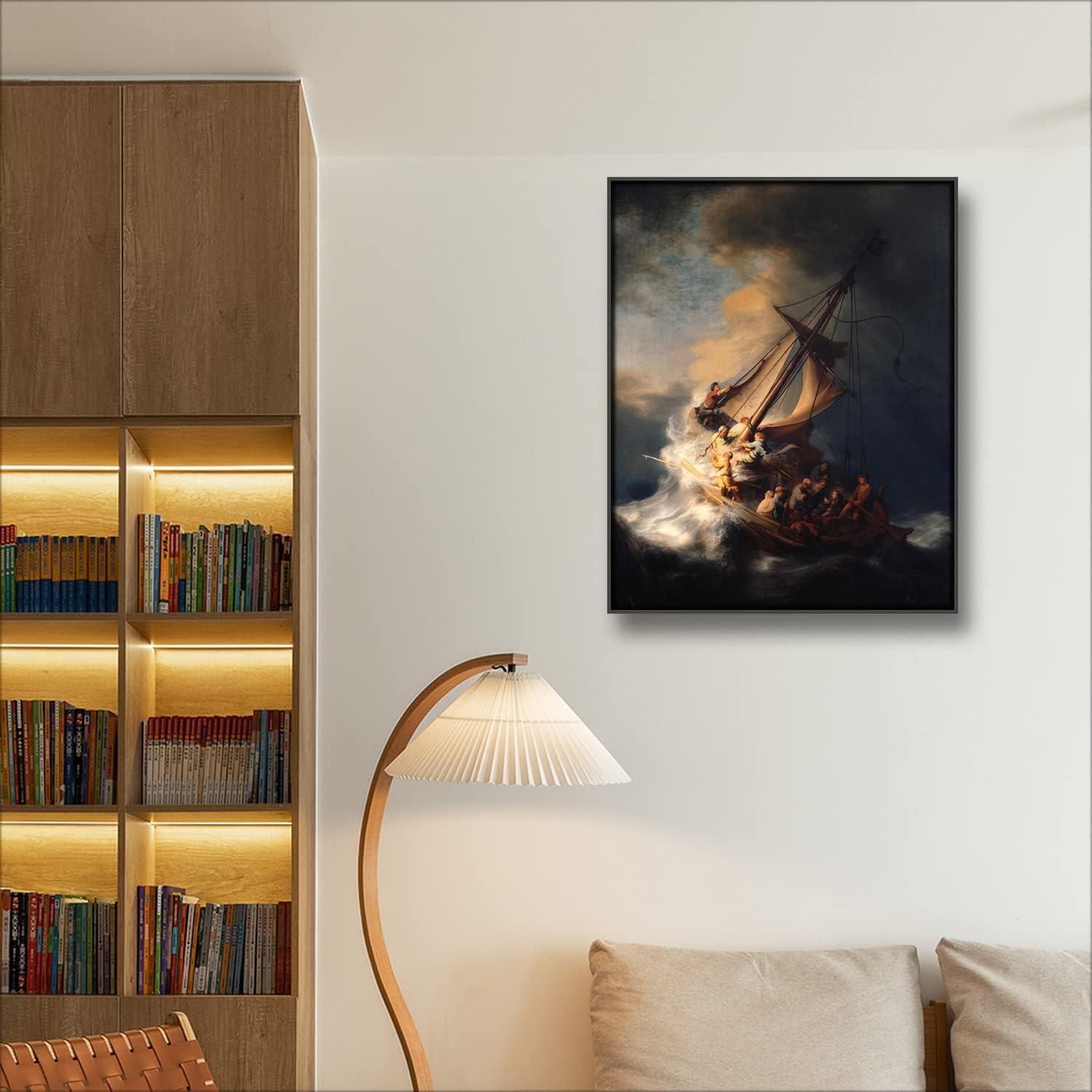 Our Review: Yhmcie Rembrandt⁤ Storm on the Sea Canvas Art