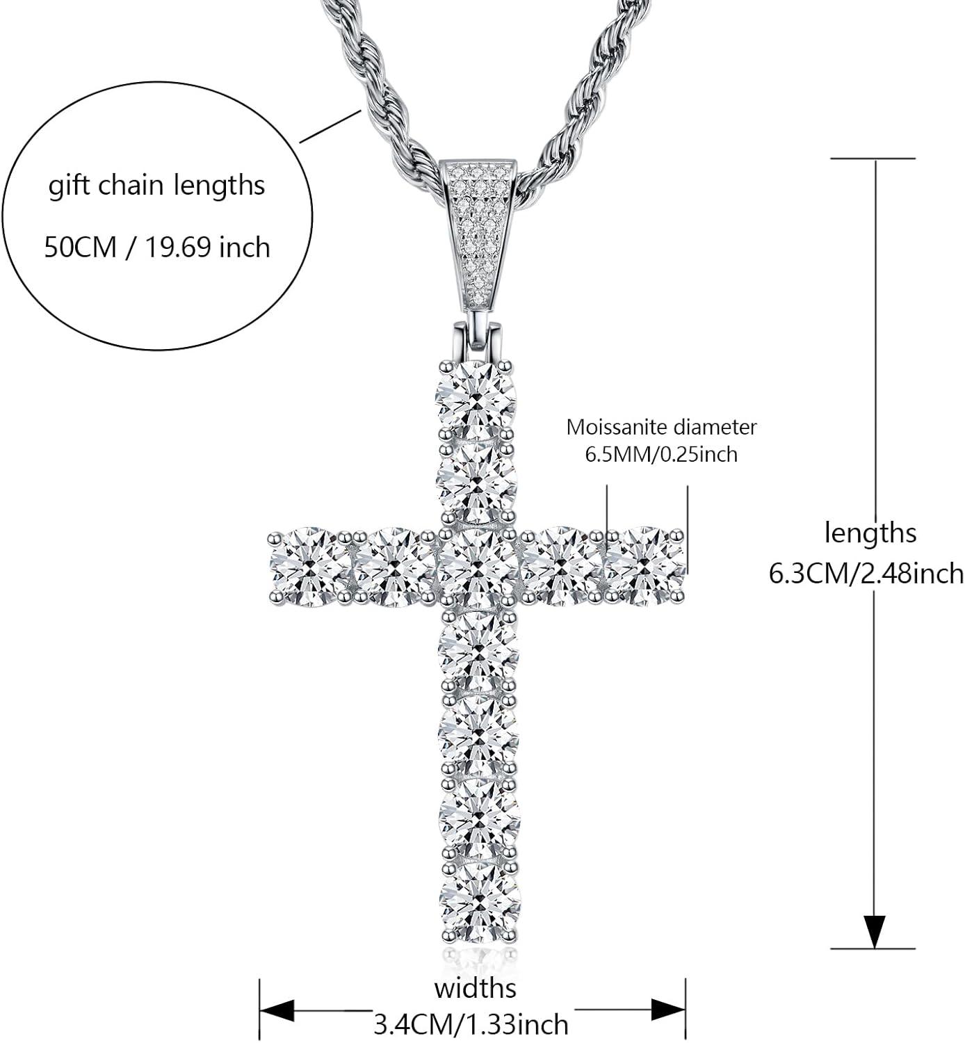 Our Honest Review: Moissanite Cross Pendant Necklace in 18K White gold