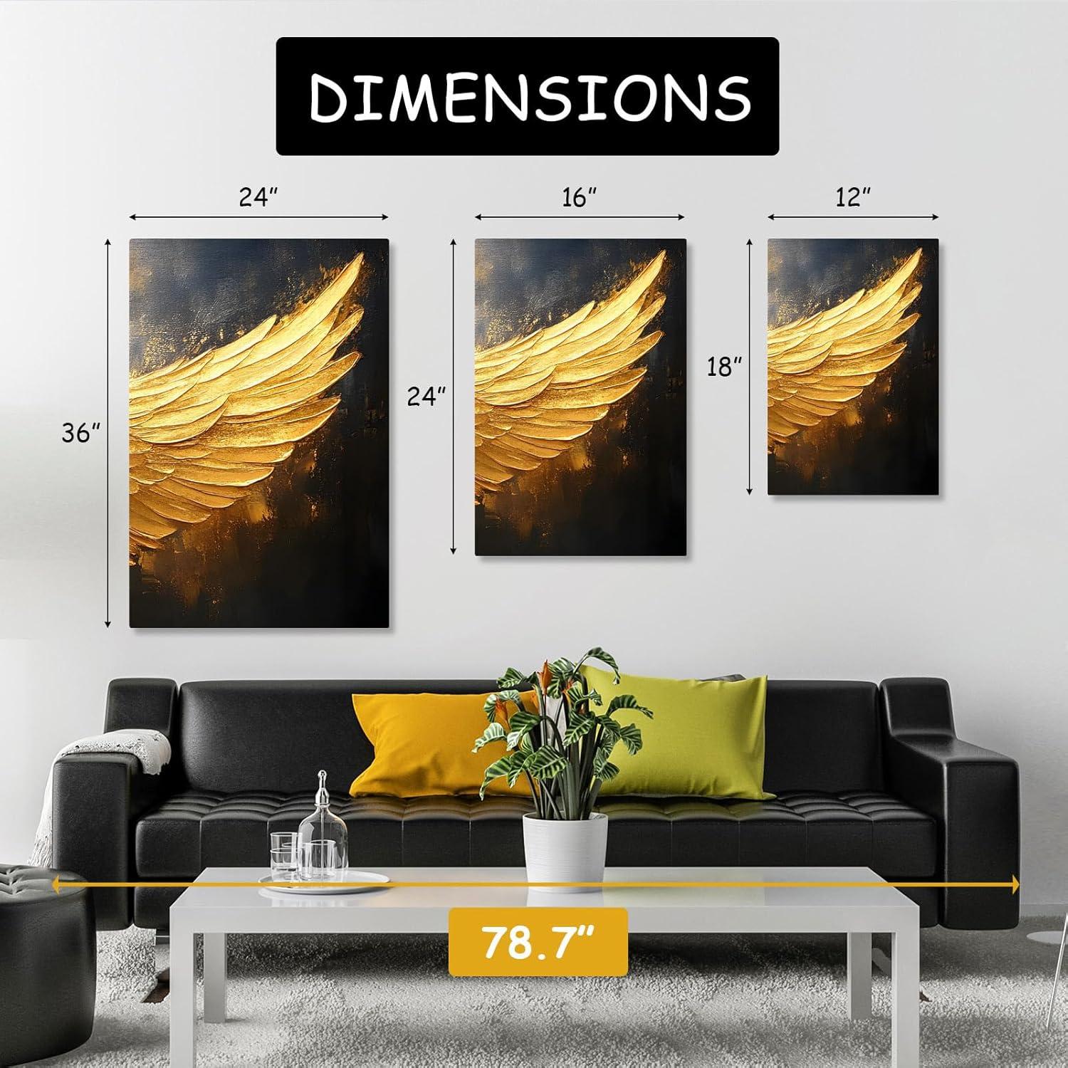 Our Review of Golden Angel Wings Canvas: Elegant & Inspiring Wall Art