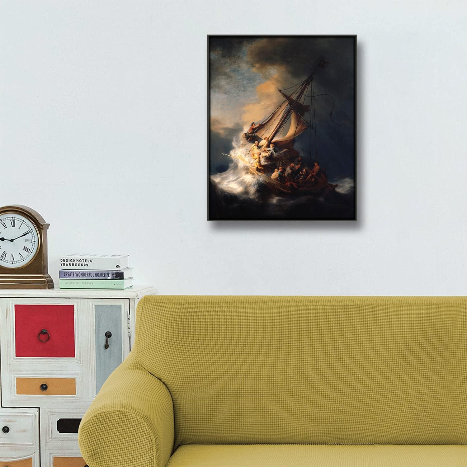 Our Review: Yhmcie‍ Rembrandt Storm‌ on the Sea Canvas ‌Art