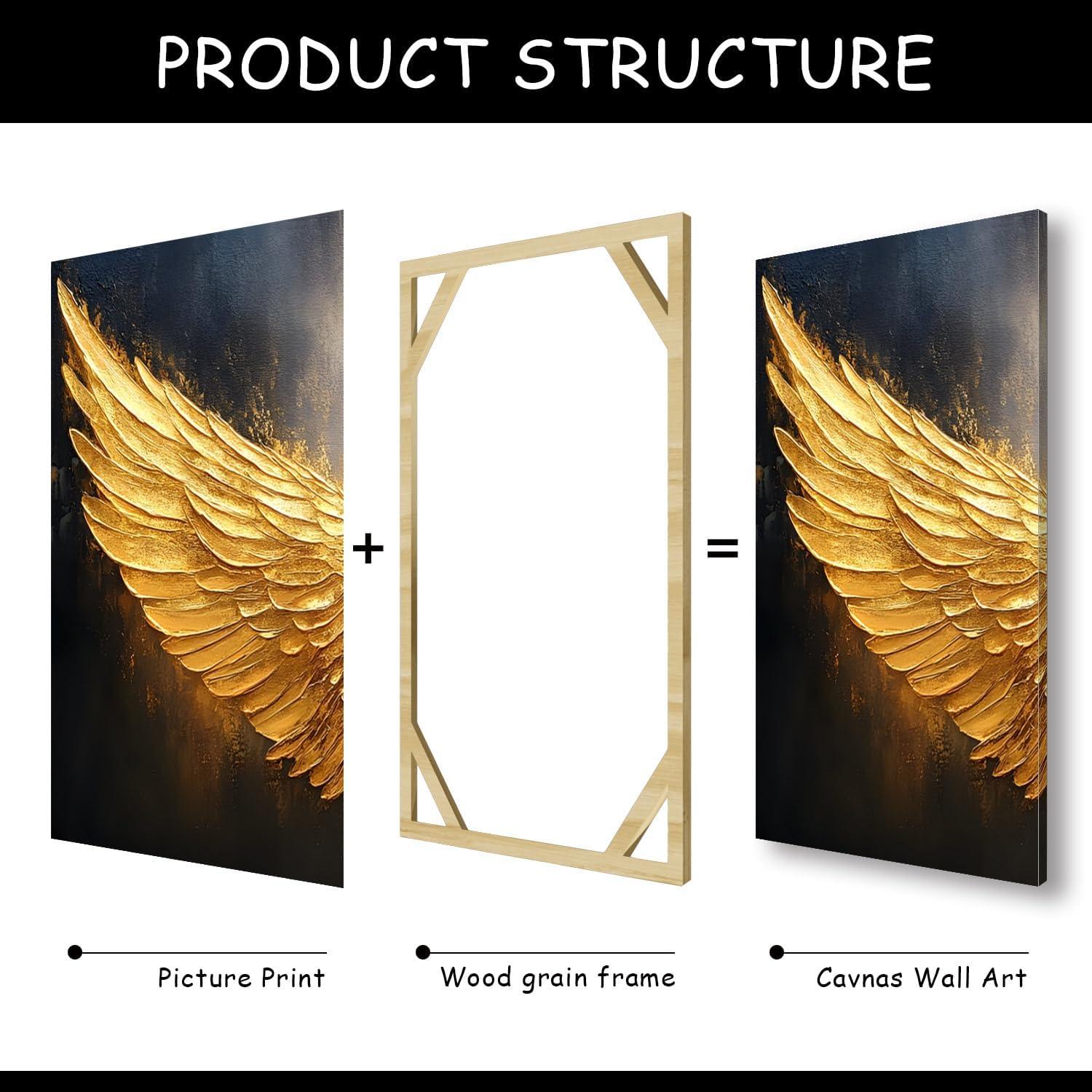 Our Review of Golden Angel Wings Canvas: Elegant & Inspiring Wall Art