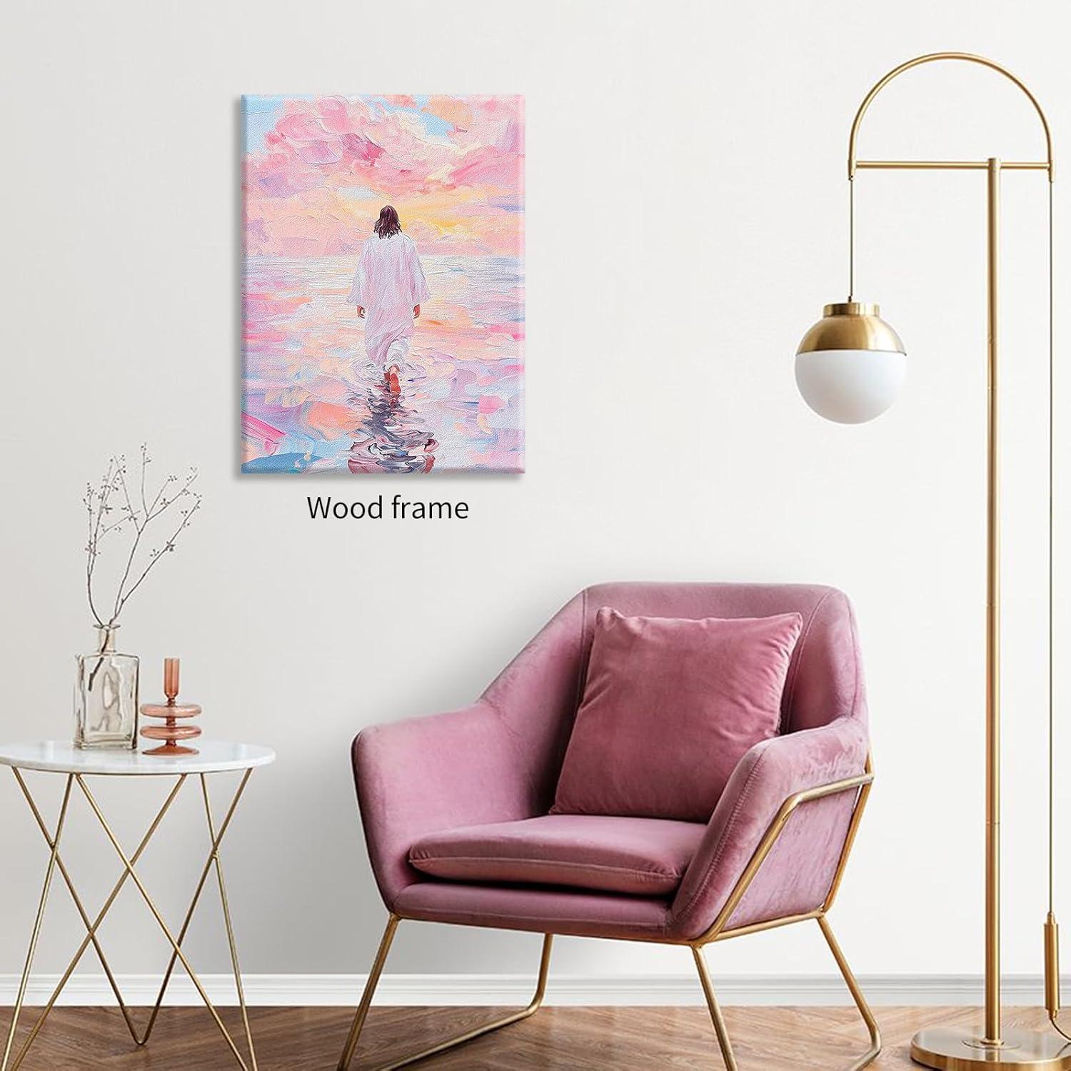 Our Review of the Jesus Walking On Water Pink Wall Art: Beauty & Quality