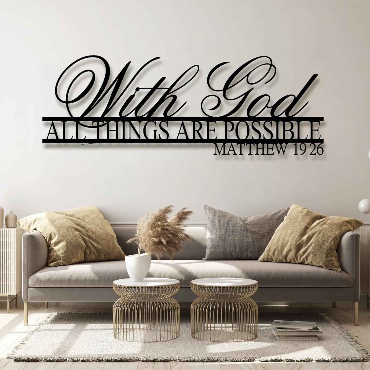 Our Review: Inspiring “With God All things Are Possible” Metal Art