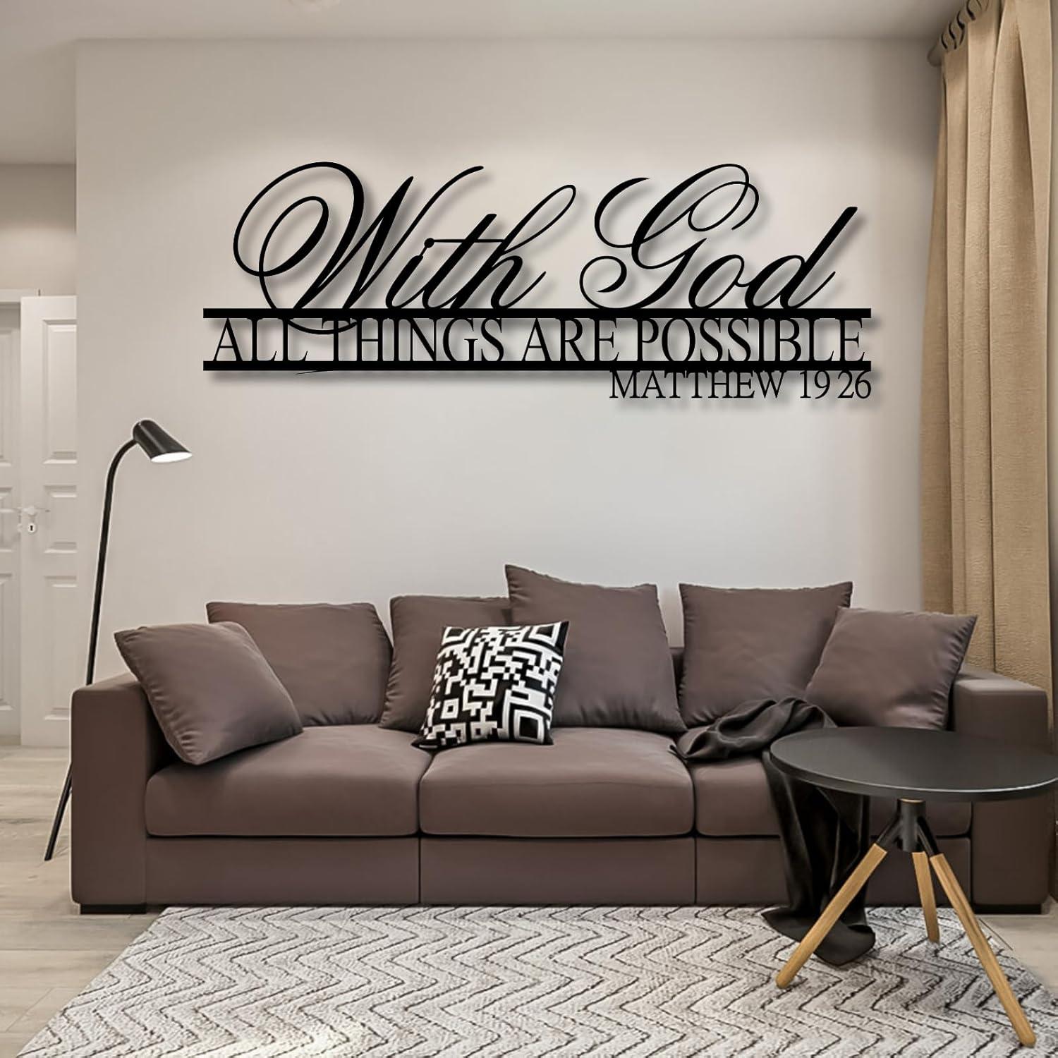 Our Review: Inspiring “With God All Things Are Possible” Metal Art