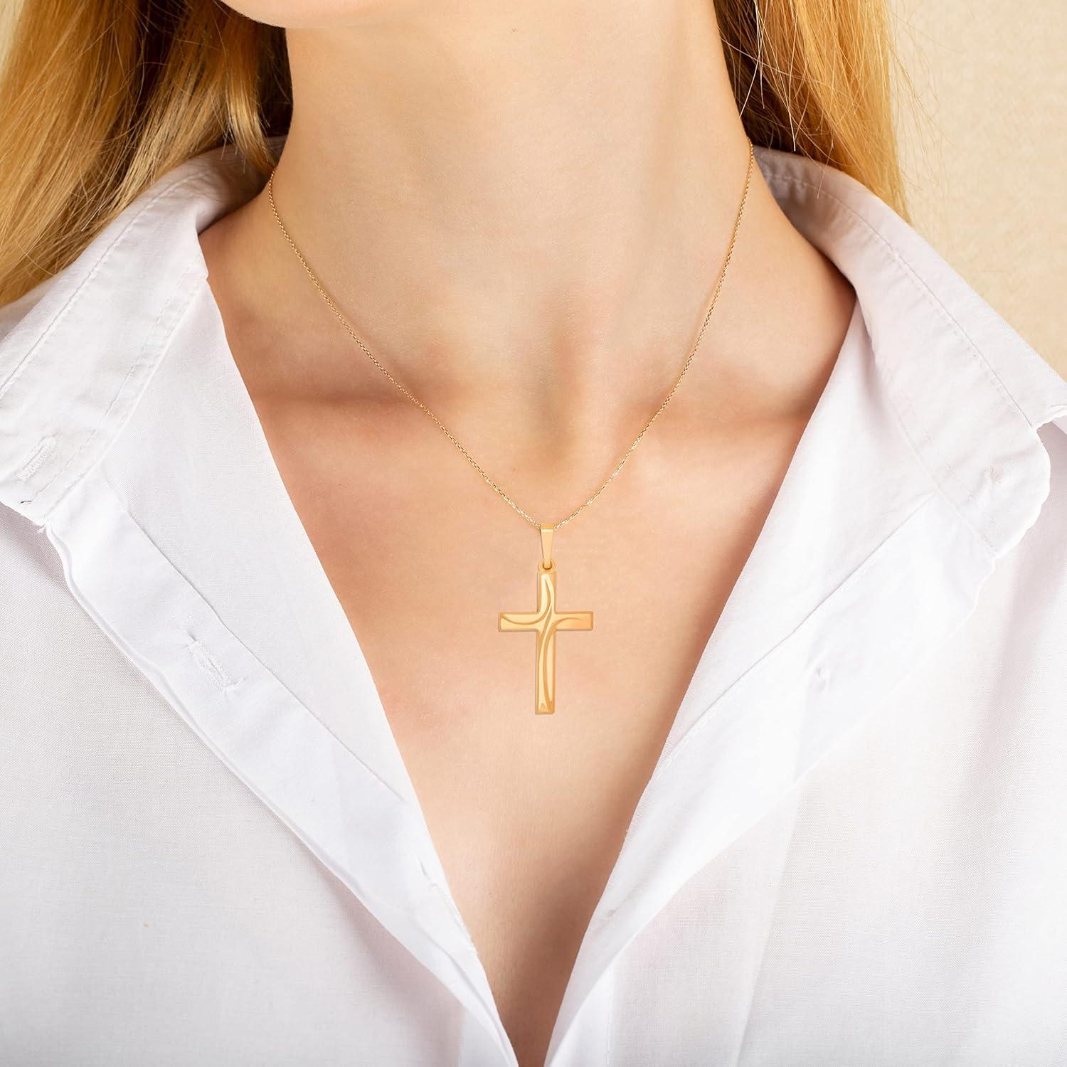 Why We Love the MAZZERI 14k Gold Cross Pendant for All