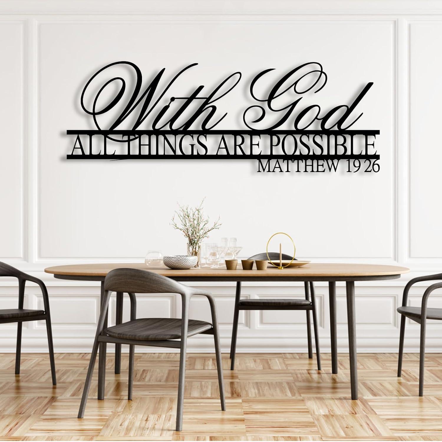 Our Review: Inspiring “With God All Things Are Possible” Metal Art