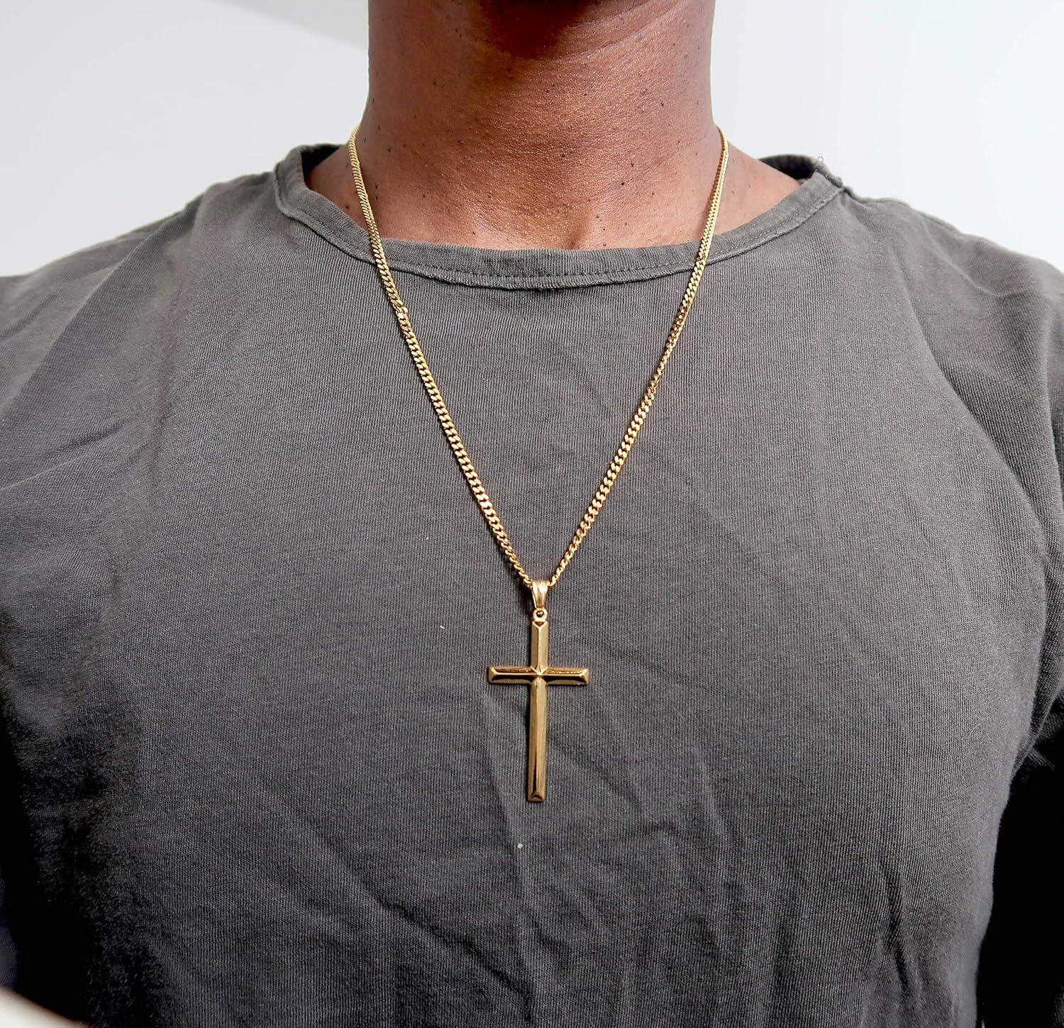our Review of the 24K Gold Cross Pendant Necklace for Men