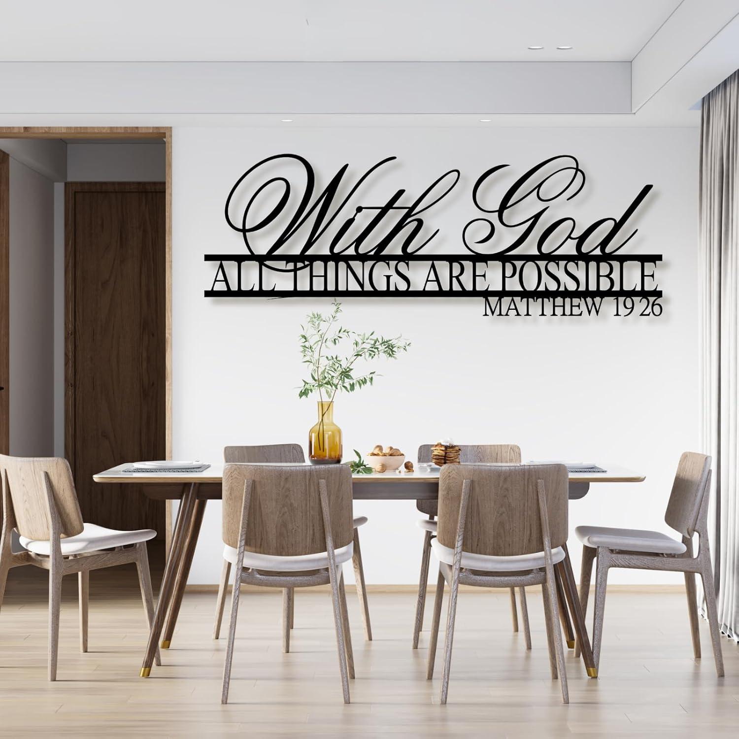 Our Review: Inspiring “with God All Things Are Possible” Metal Art