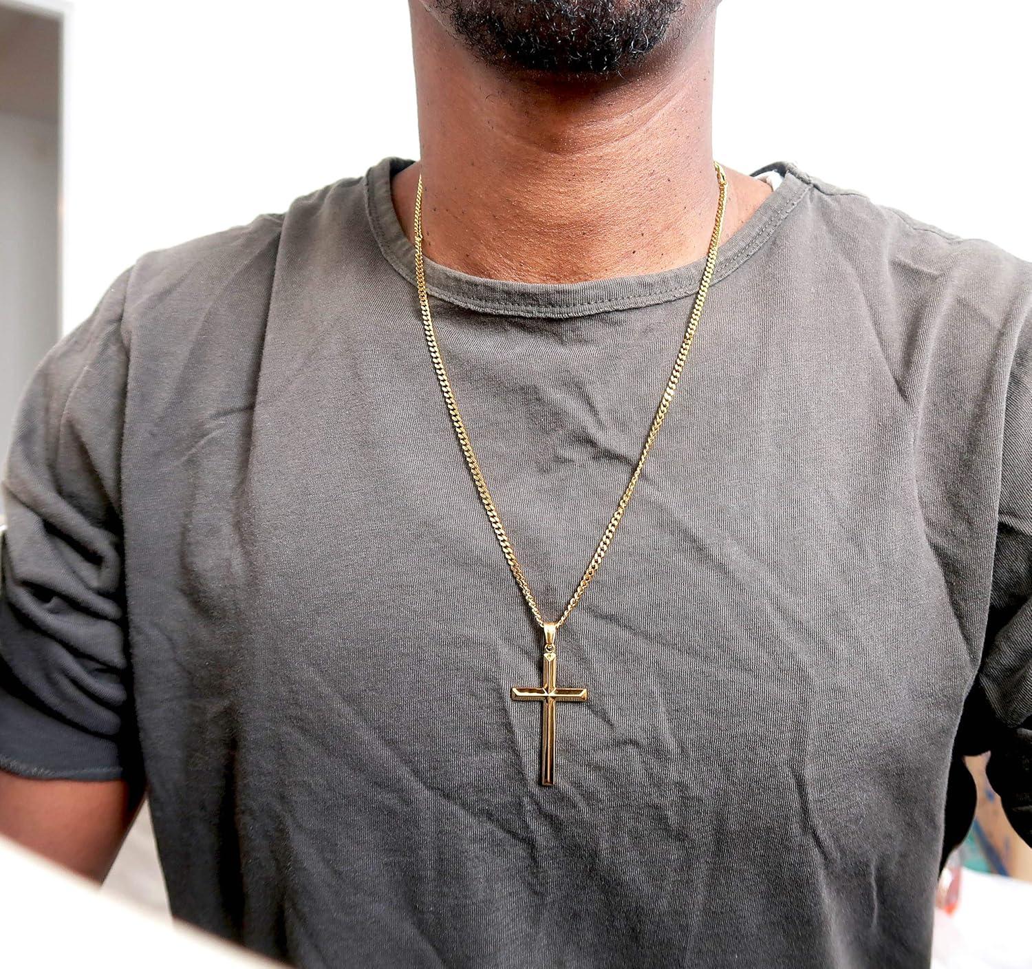 Our Review of the 24K Gold Cross Pendant Necklace for men