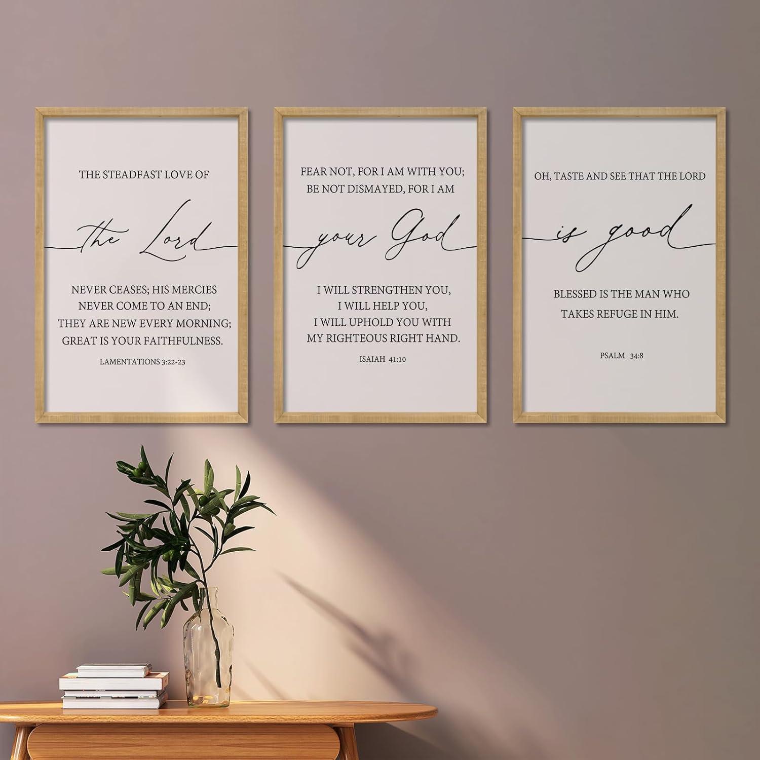 RLWangChao Bible Verse Wall Art Review: meaningful & easy Decor